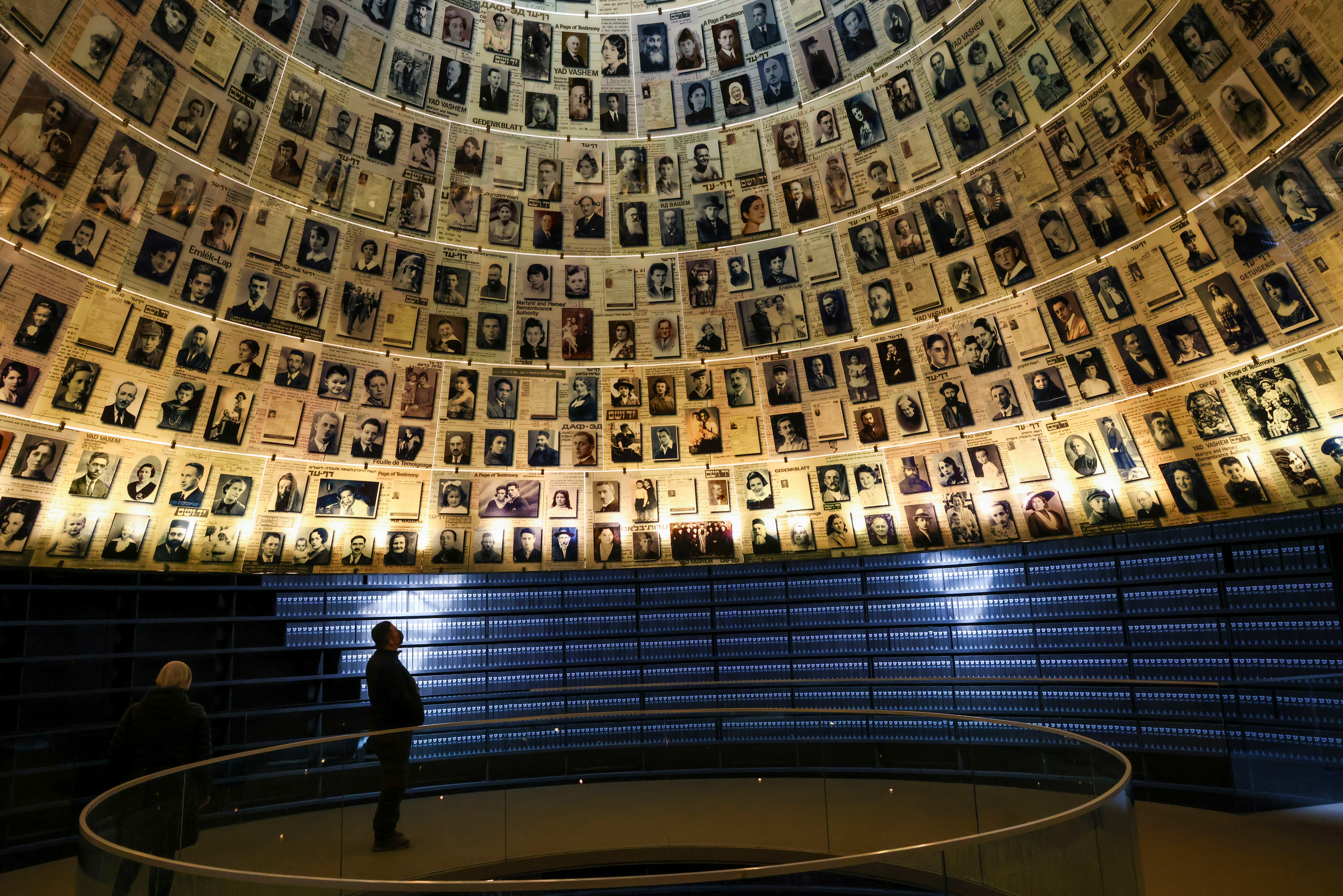 Visitors tour at Yad Vashem Holocaust memorial centre in Jerusalem