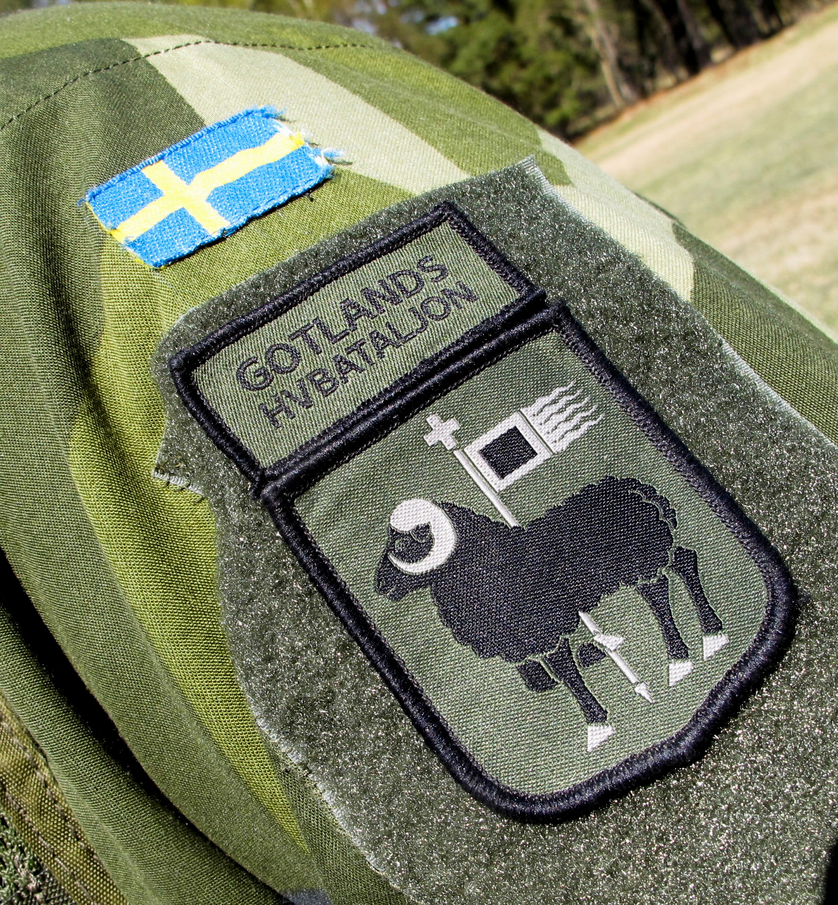 Swedish Home Guard volunteers practice at a shooting range in Gotland