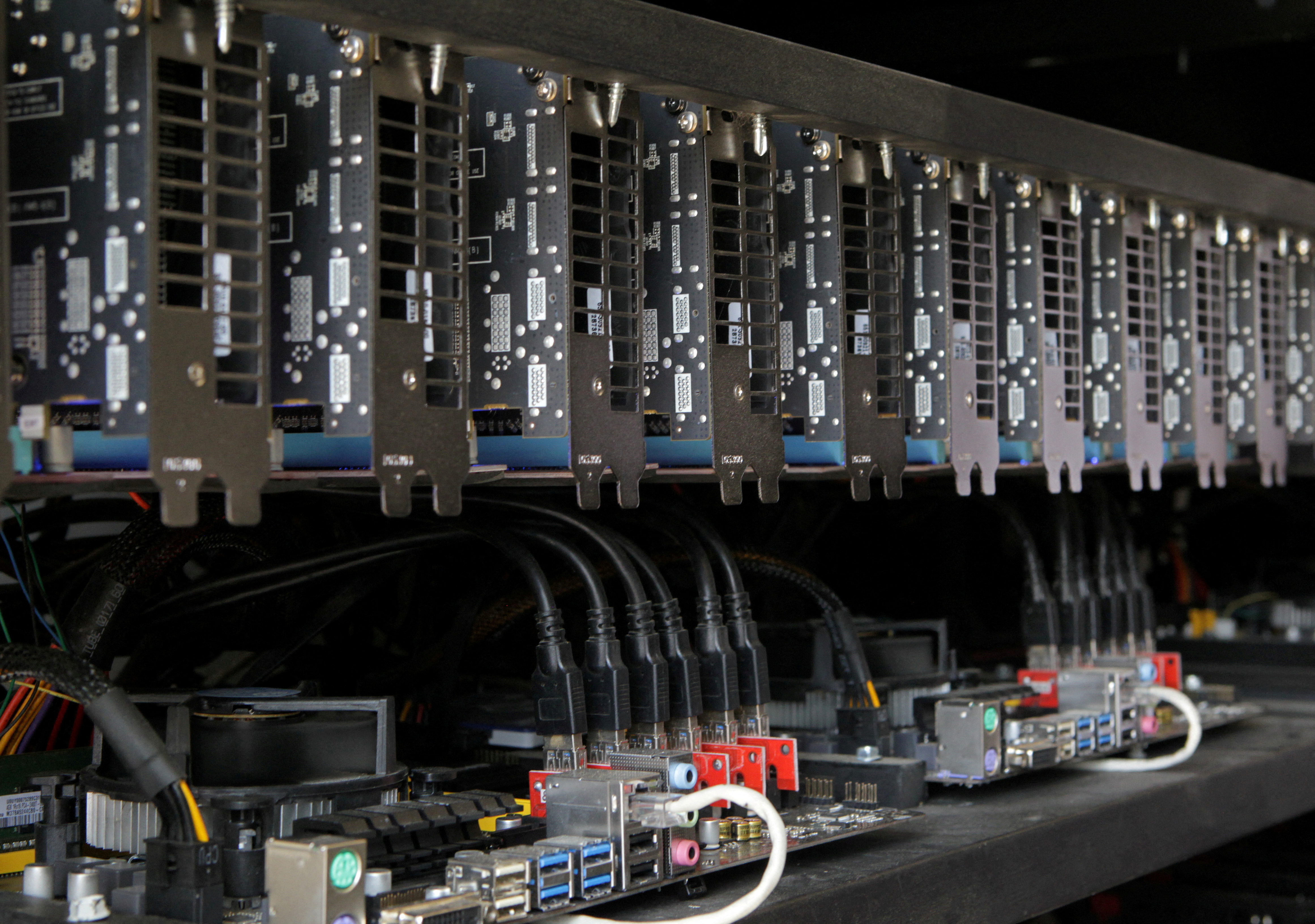 Cryptocurrency mining facilities are seen in Pristina, Kosovo June 12, 2018. REUTERS/Hazir Reka/File Photo