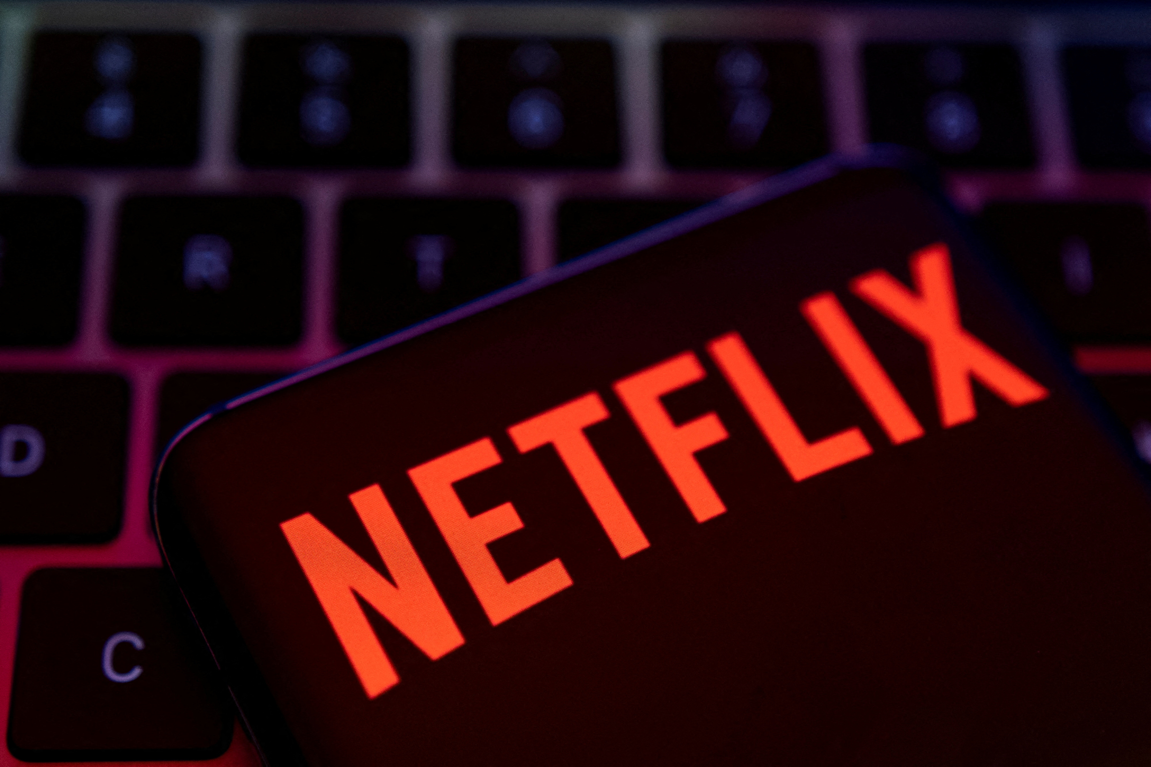 Illustration shows Netflix logo