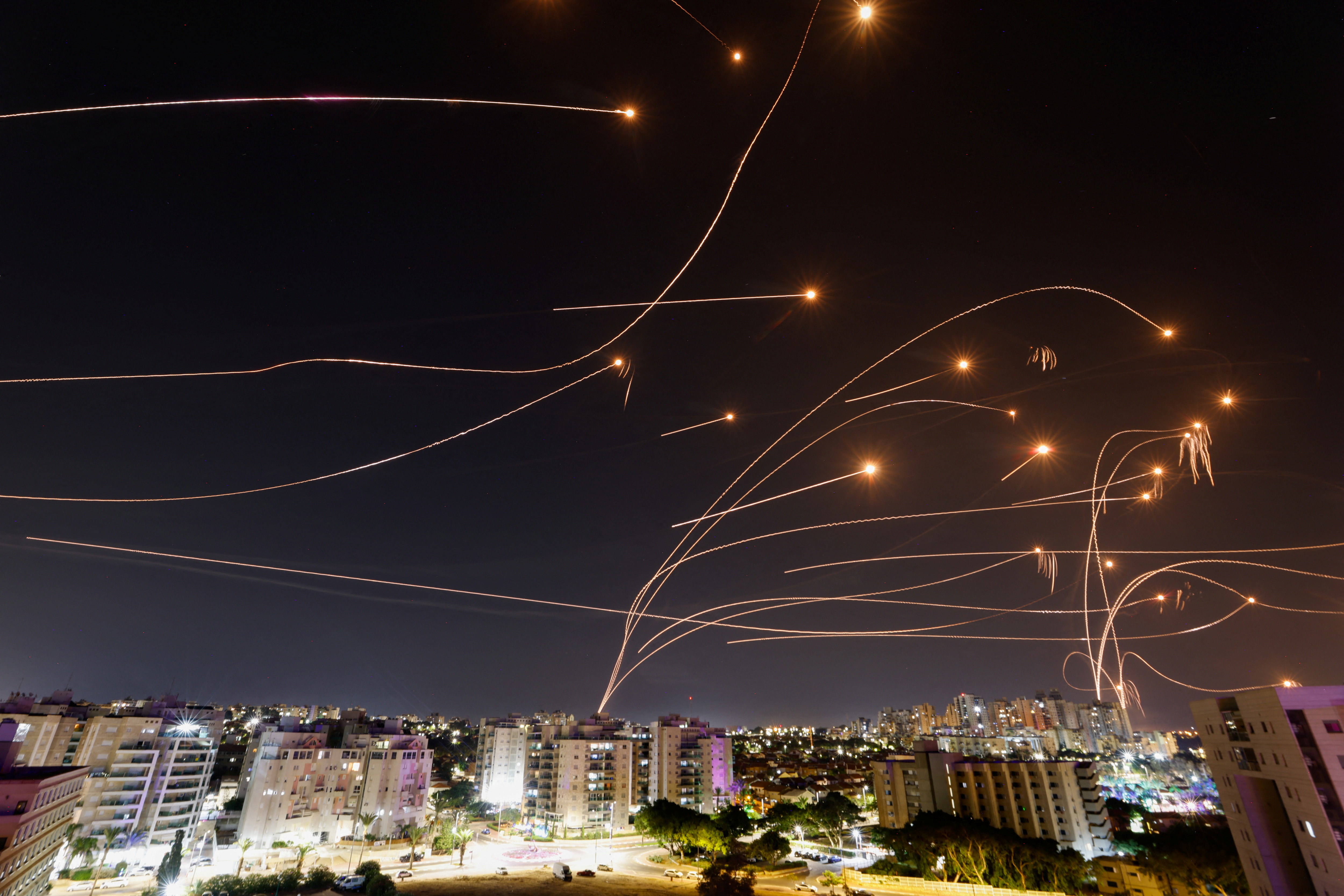 Rockets Fall Under the Iron Dome: Israelis take cover as rockets fall - October 20 ...