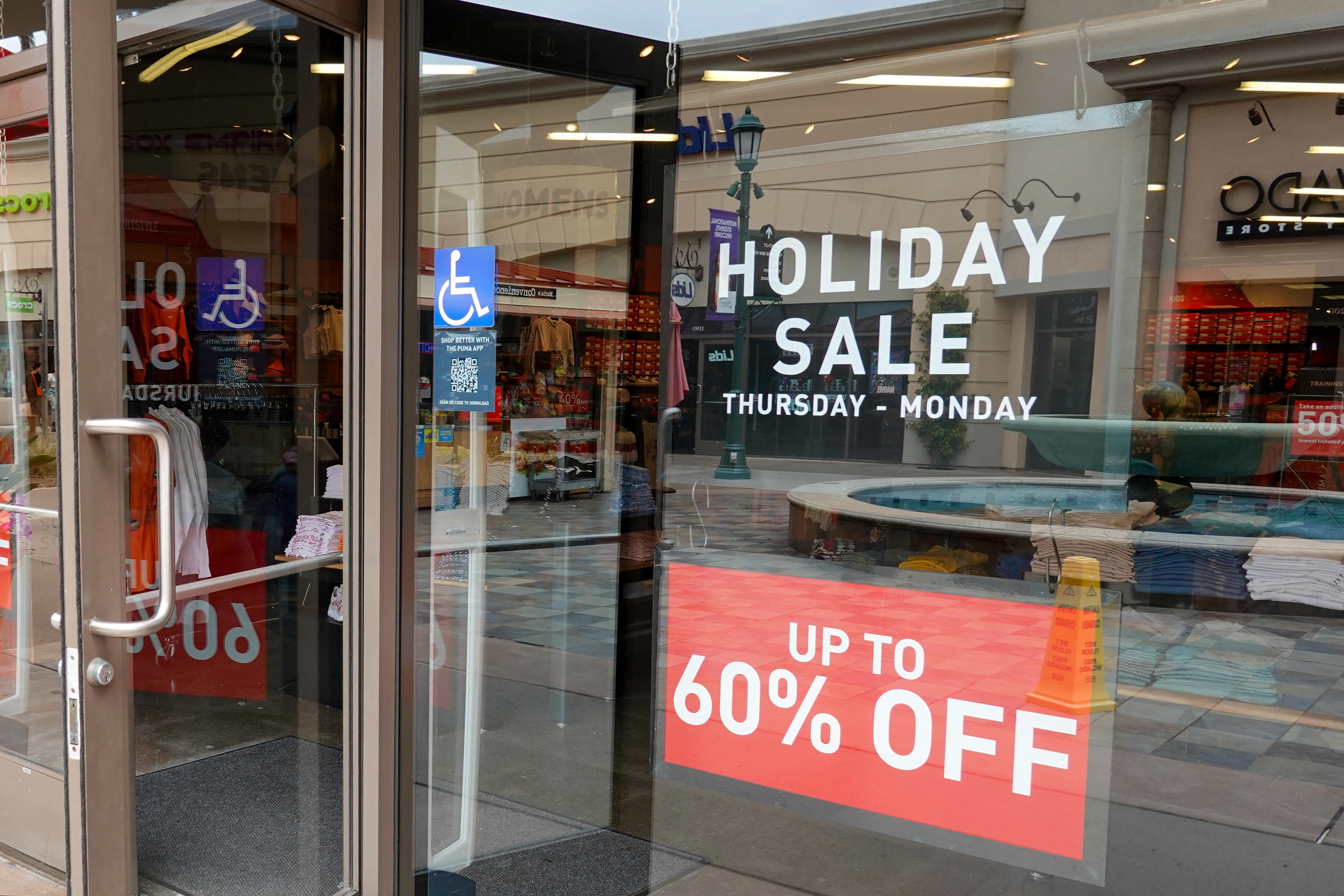 Memorial Day sale signs shown for Memorial Day holiday