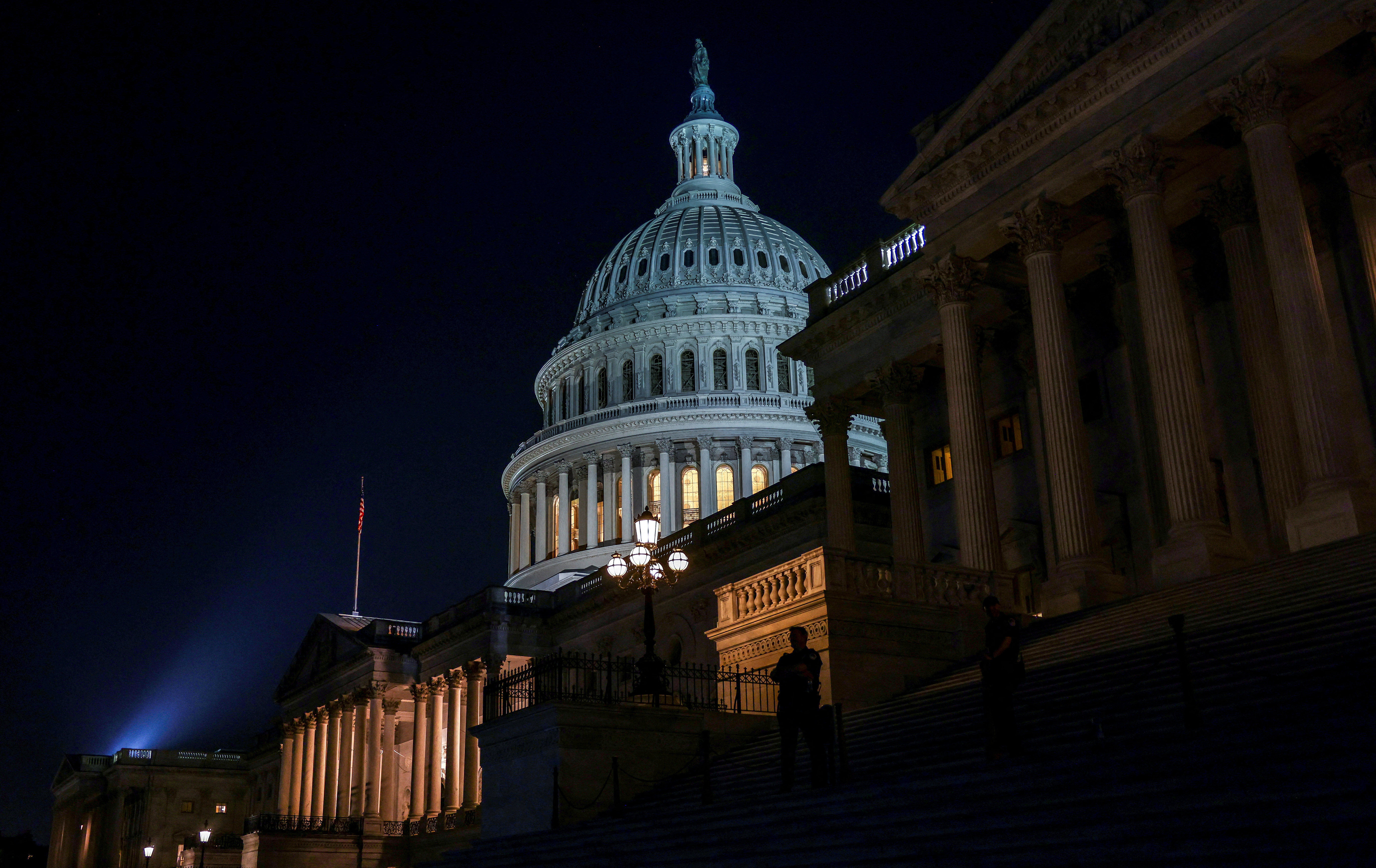 US senators are voting on debt ceiling legislation to avoid a historic default at the US Capitol in Washington