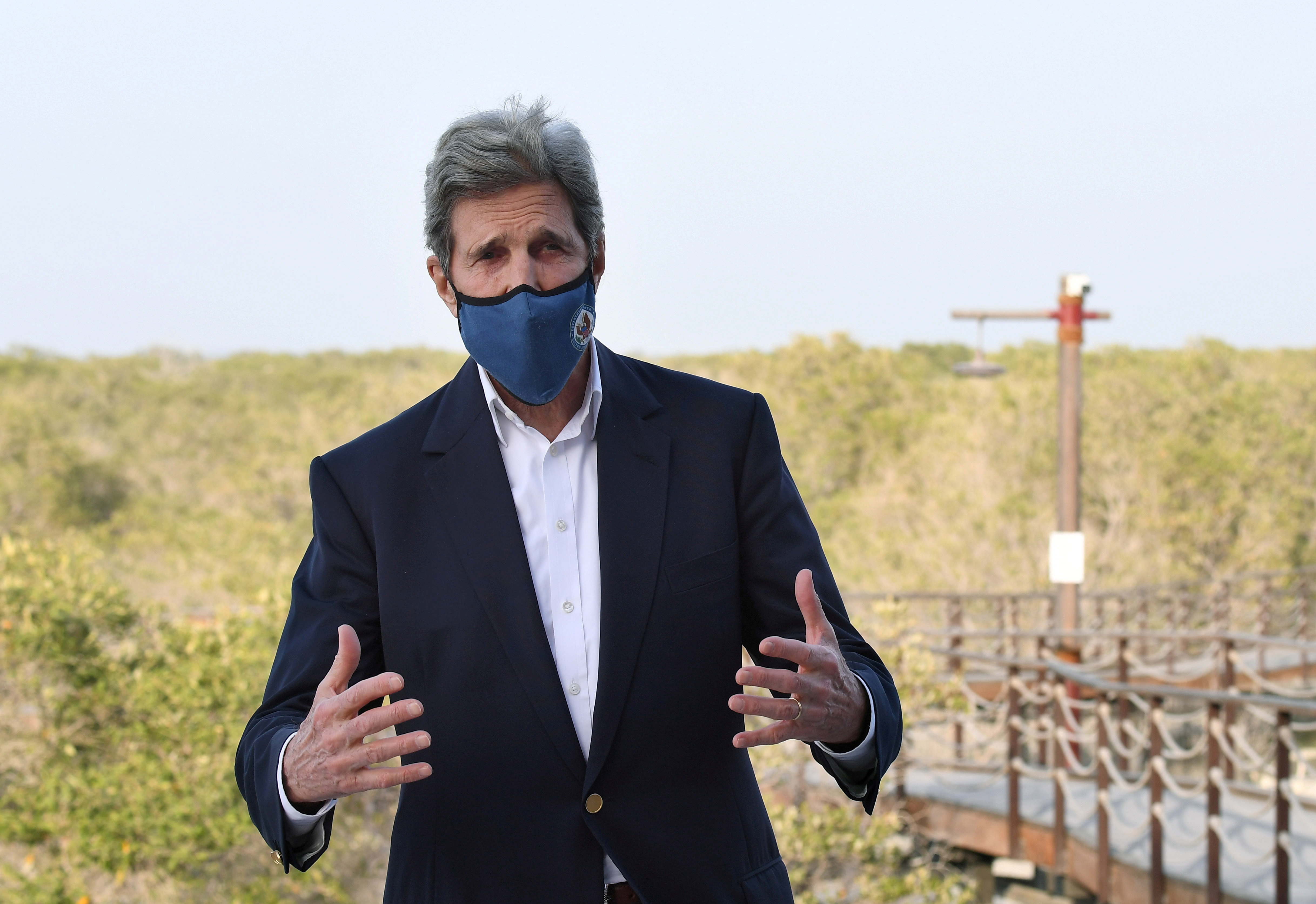 U.S. climate envoy John Kerry speaks in Abu Dhabi