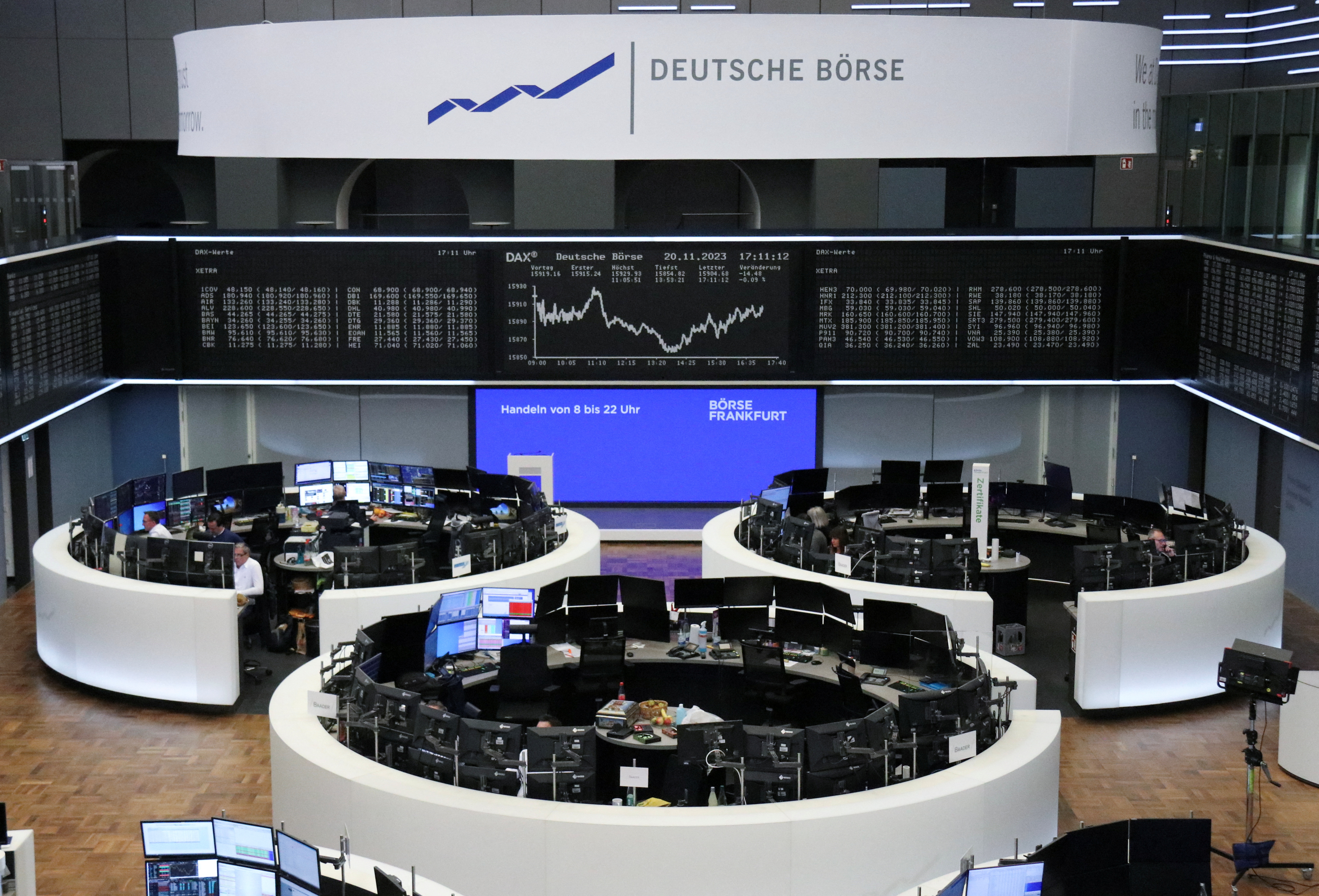 European shares hit near 22-month highs on luxury boost