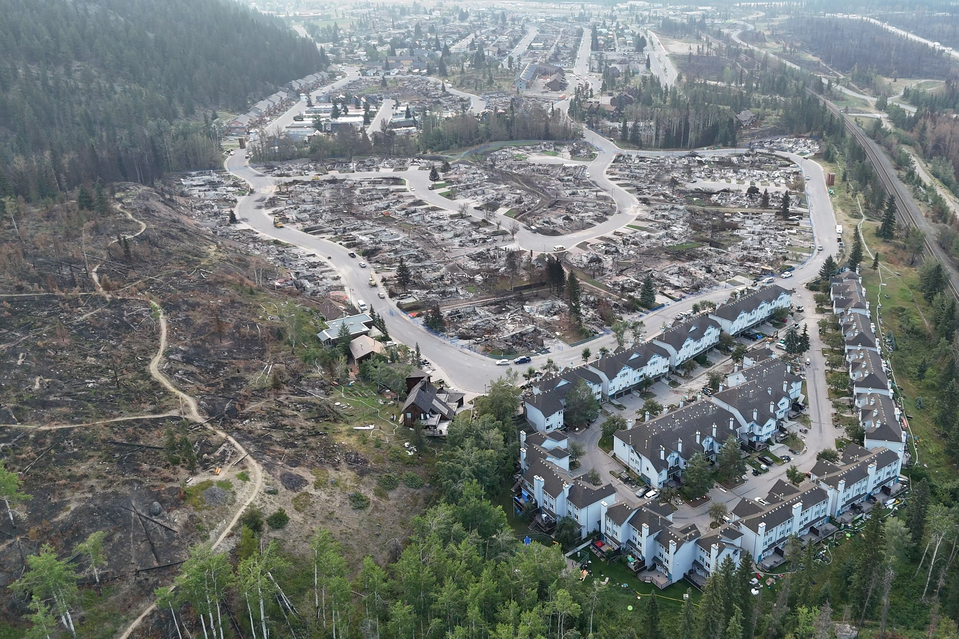 Jasper's burnt landscape: Aerial photos reveal wildfire