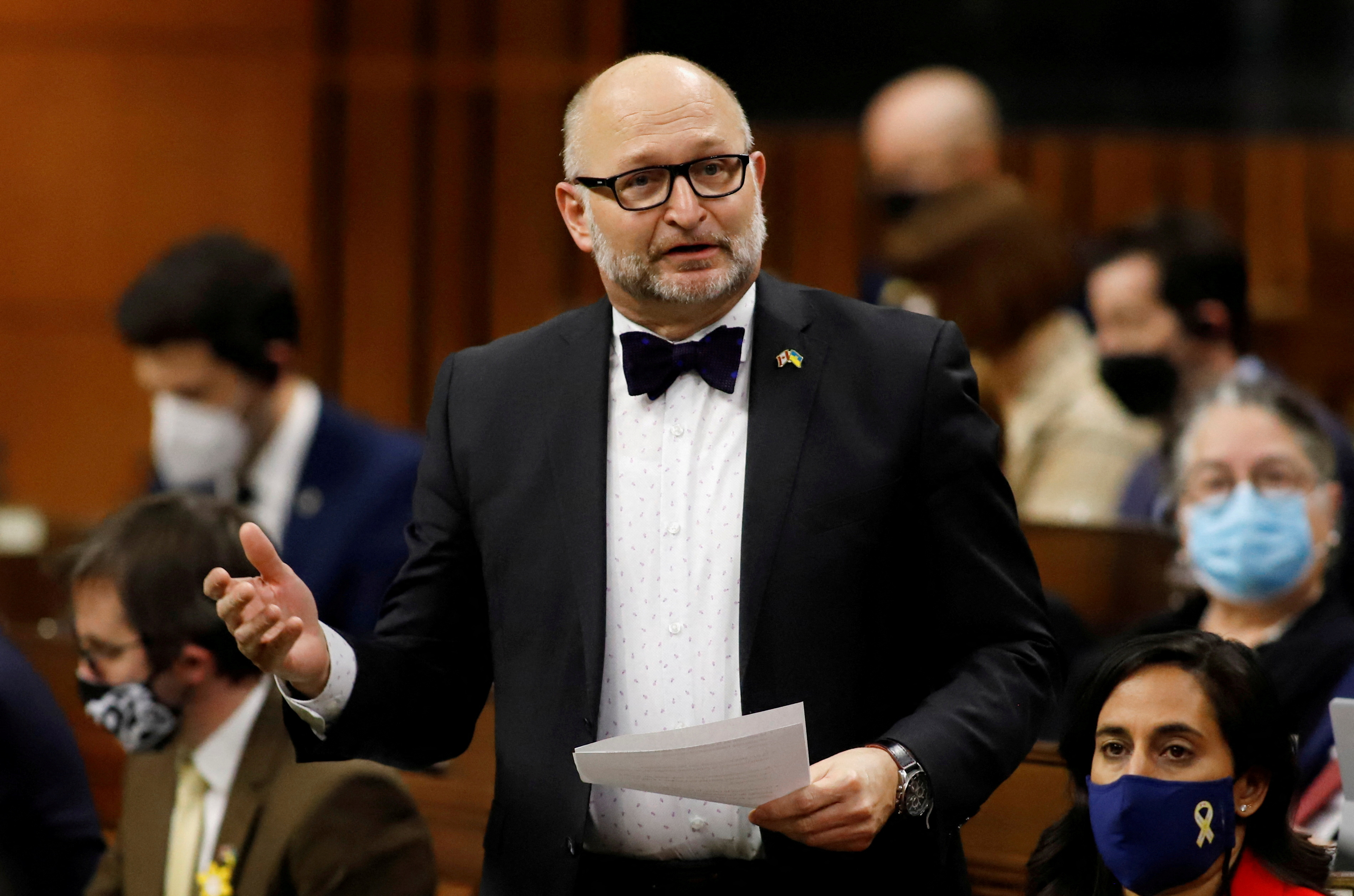 Canada's Minister of Justice and Attorney General of Canada David Lametti speaks during Question Period in the House of Commons on Parliament Hill in Ottawa