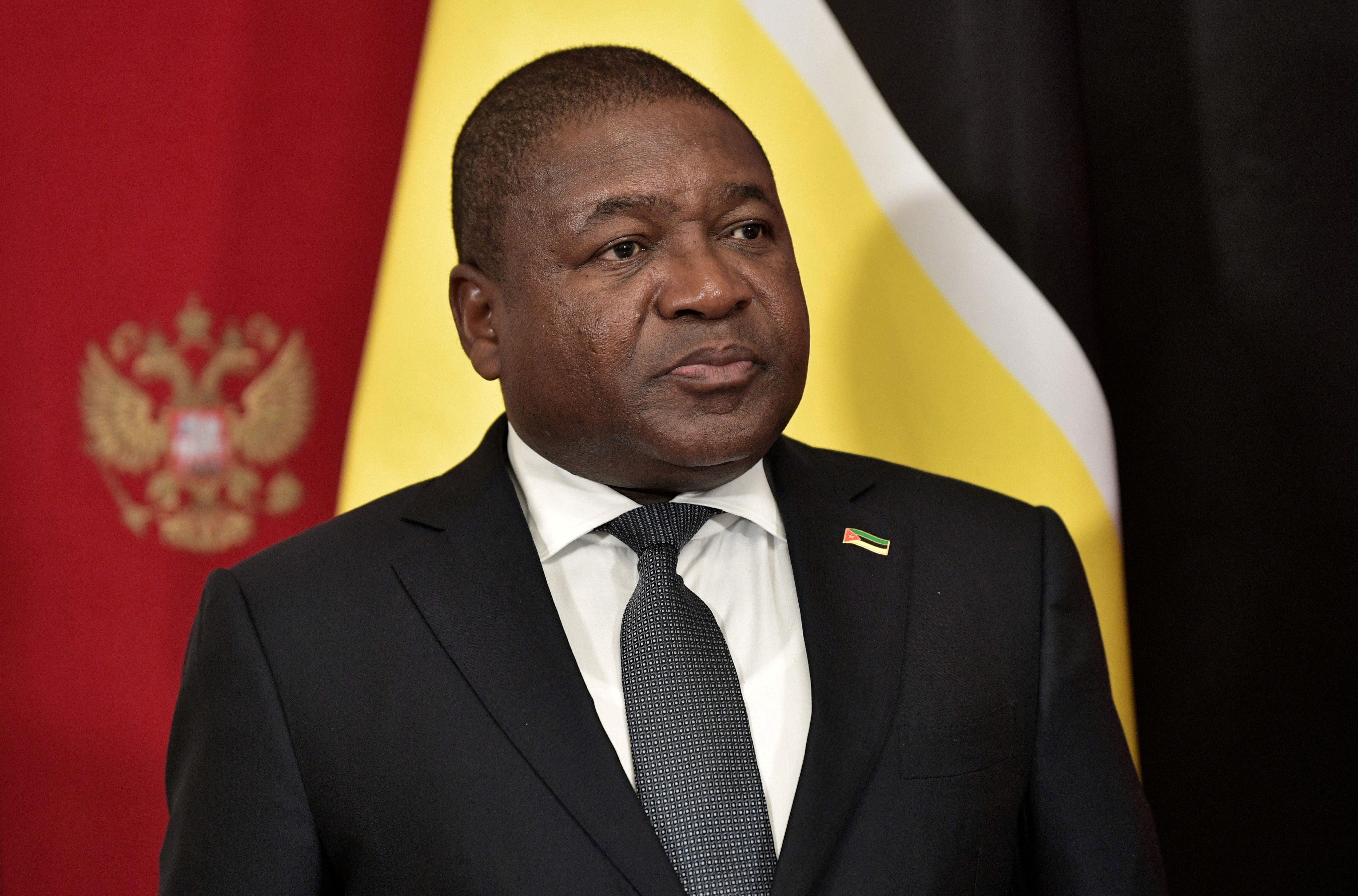 Mozambique's President Nyusi attends a signing ceremony in Moscow