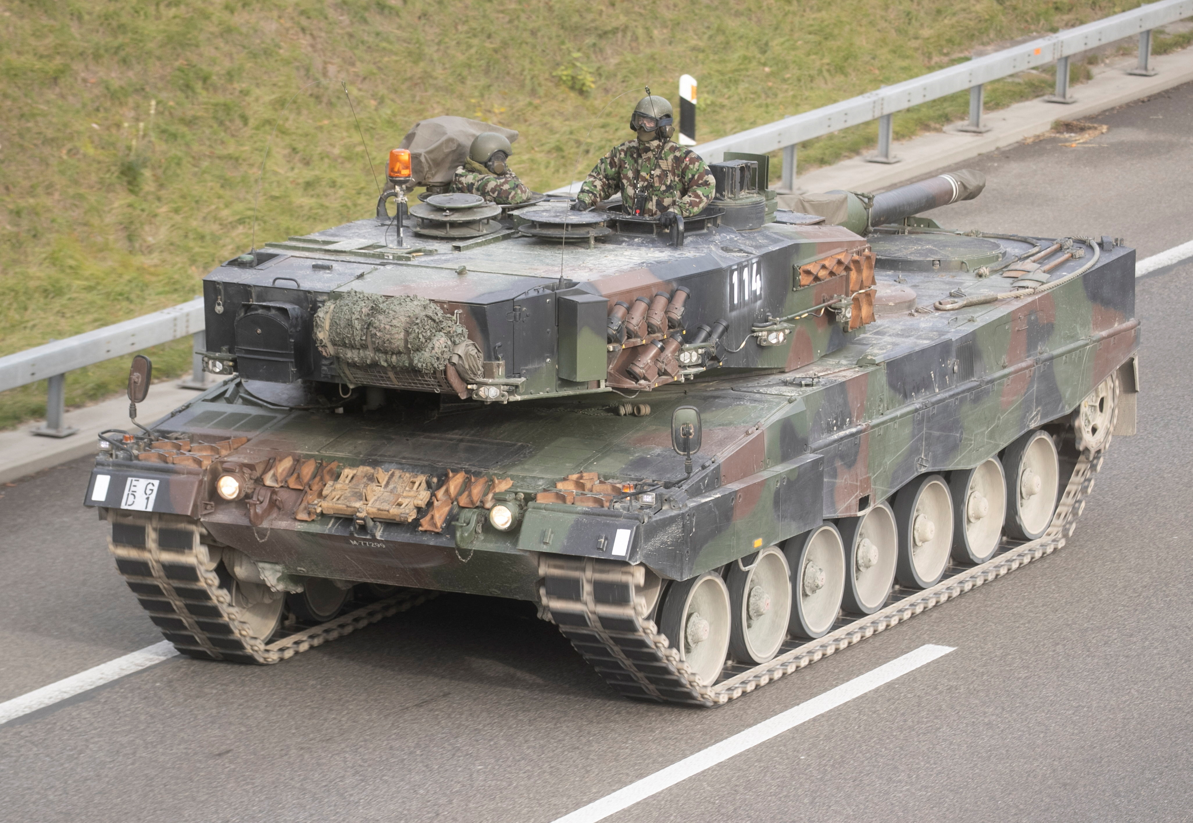 Vehicles of the Swiss Army take part in the military exercise 