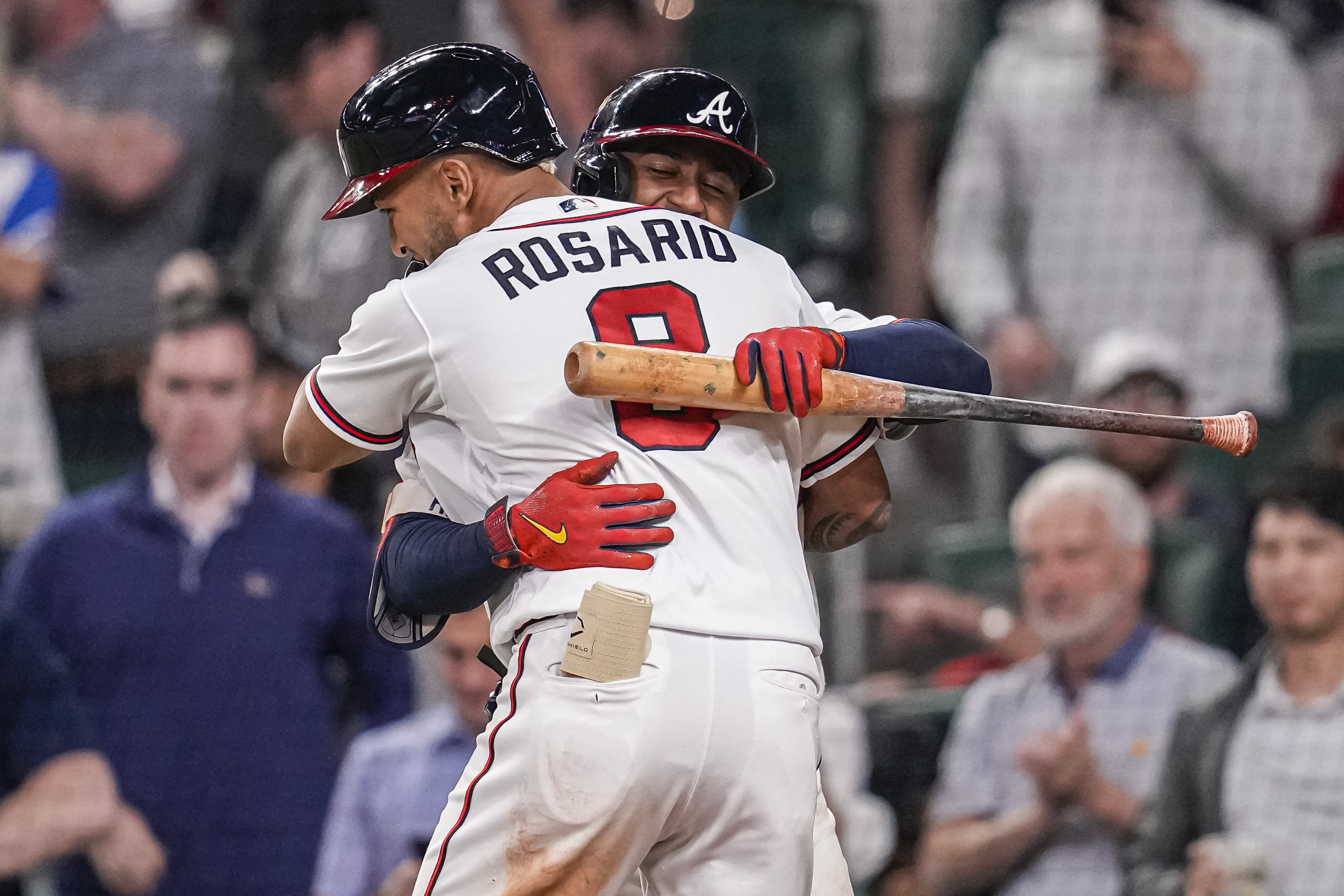 Rosario's tie-breaking HR in 8th sends Braves past Reds, 5-4 - The San  Diego Union-Tribune