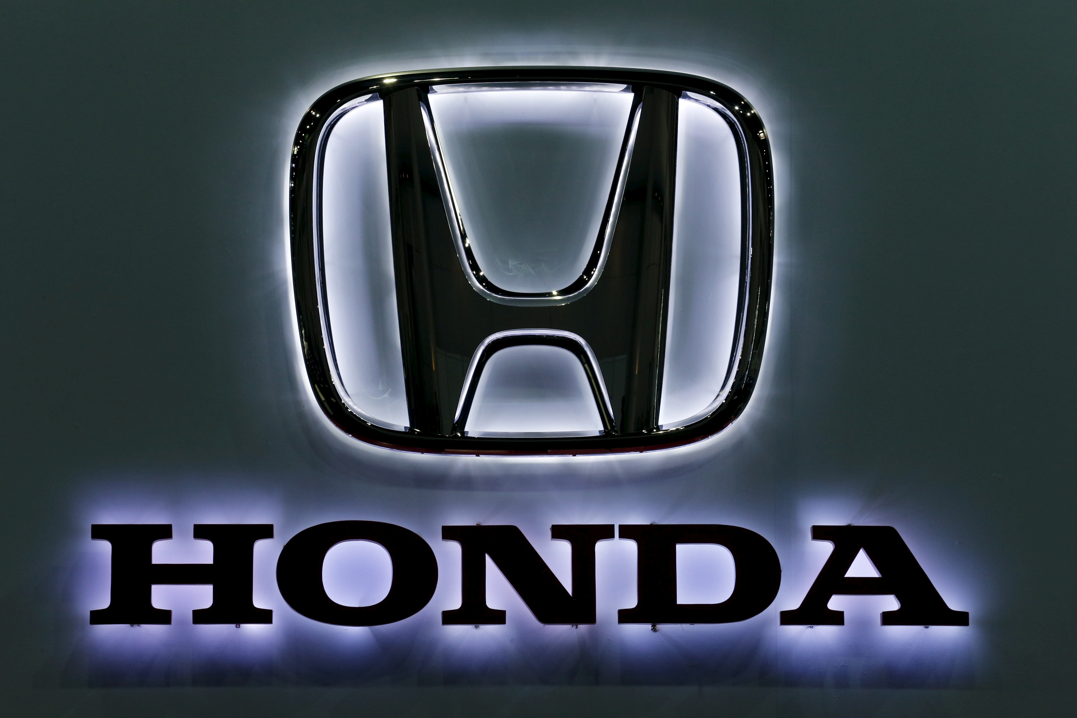 The logo of Honda Motor is pictured at at the 37th Bangkok International Motor Show in Bangkok
