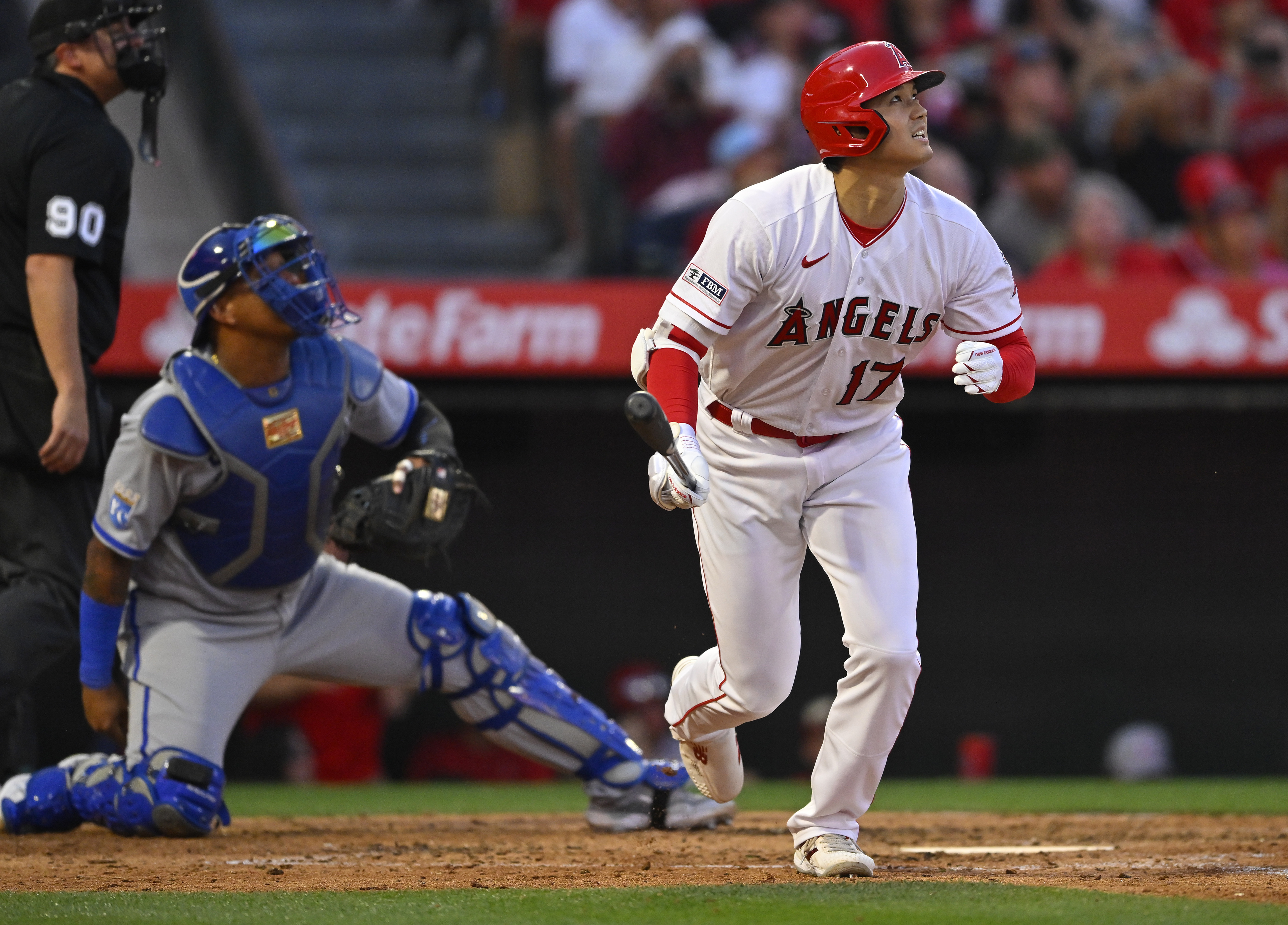 In the fifth inning of a game between the Angels and Kansas City Royal