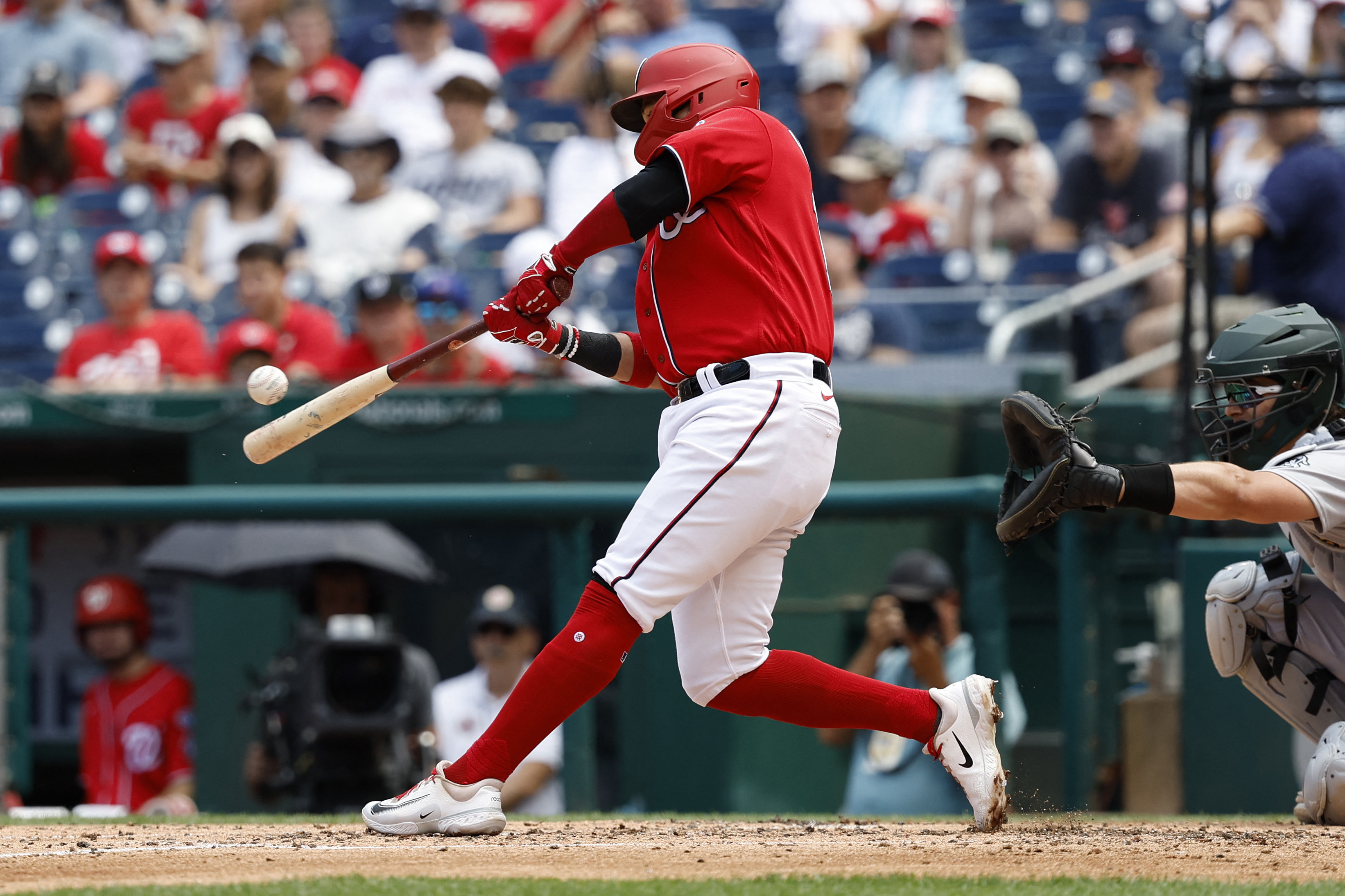 A's End 7-Game Skid on Diaz's Pinch-Hit HR in 9th Vs Rangers – NBC Bay Area