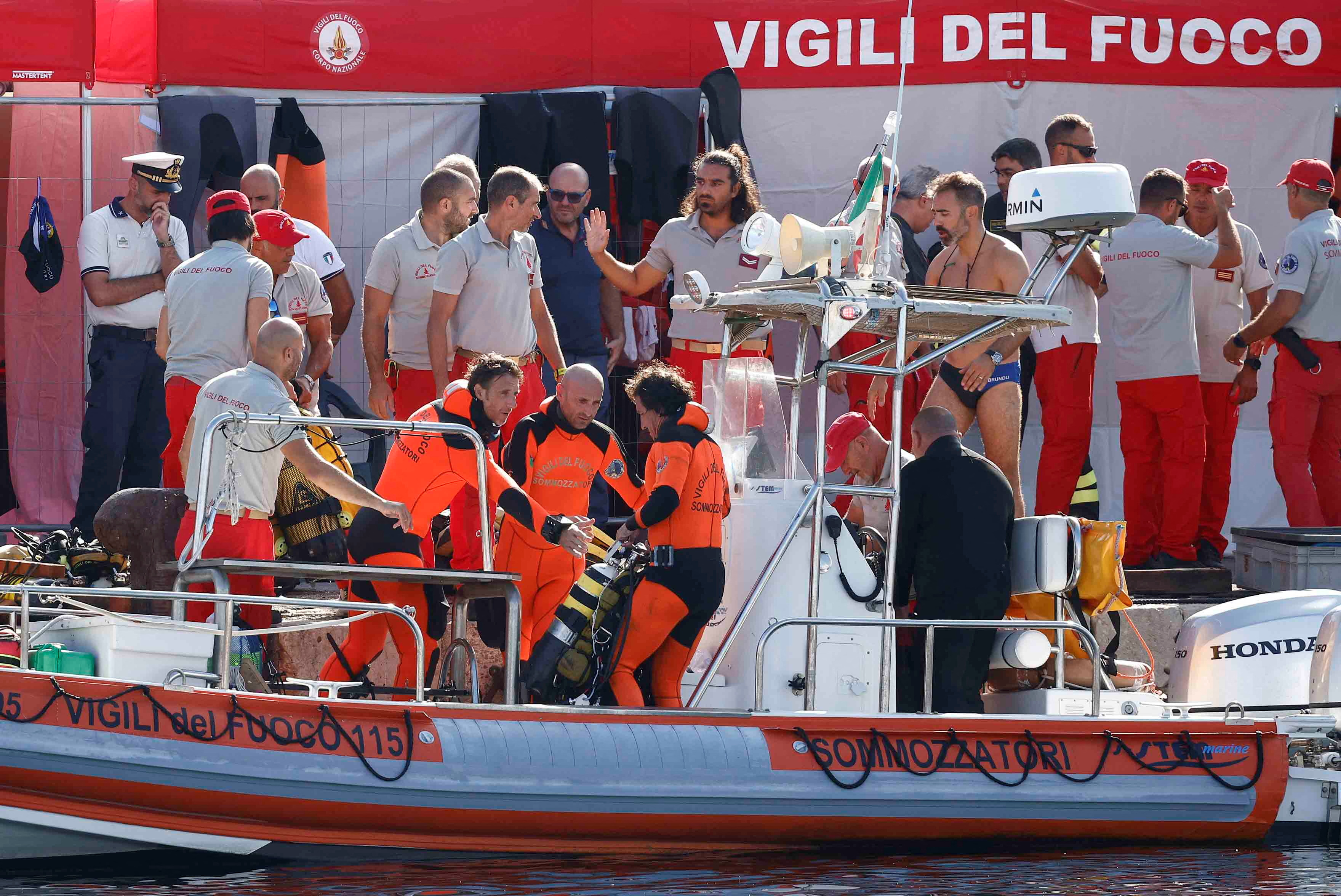 Rescue operations continue after a luxury yacht sank off Sicily