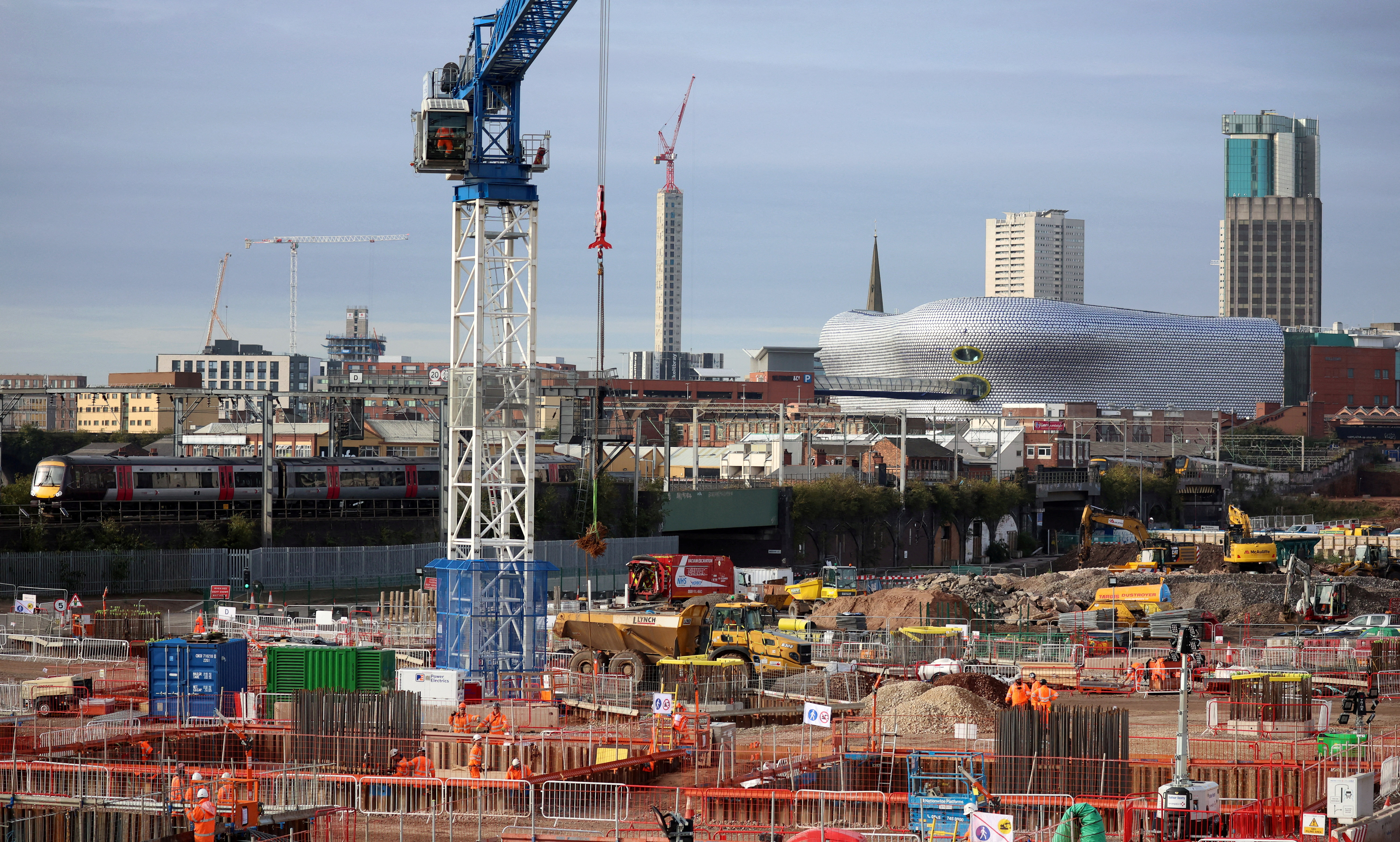 A general view of the HS2 rail Curzon Street Station construction site in Birmingham