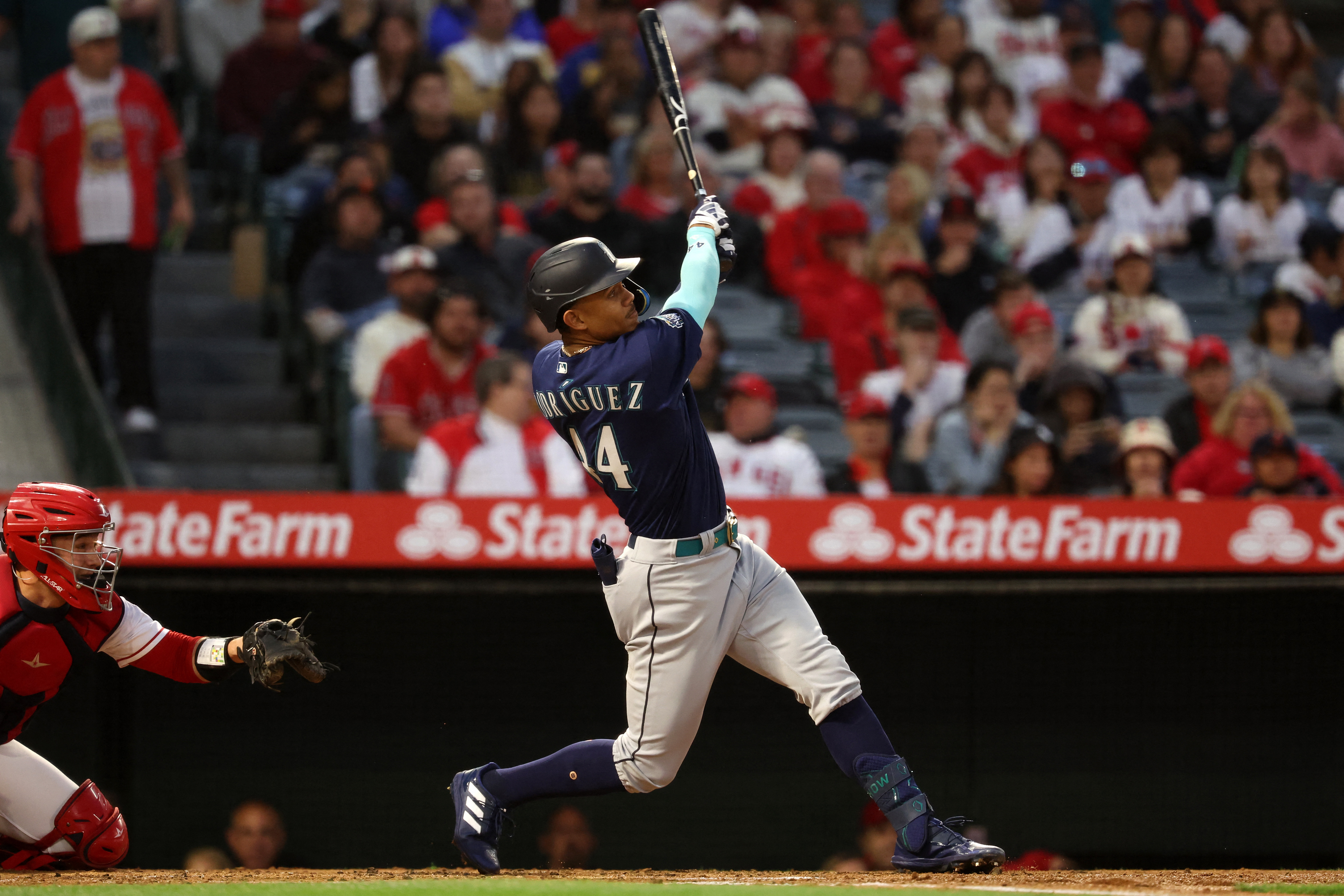 Crawford has 4 hits, Rodríguez homers in Mariners' 6-2 victory over Angels  - The San Diego Union-Tribune