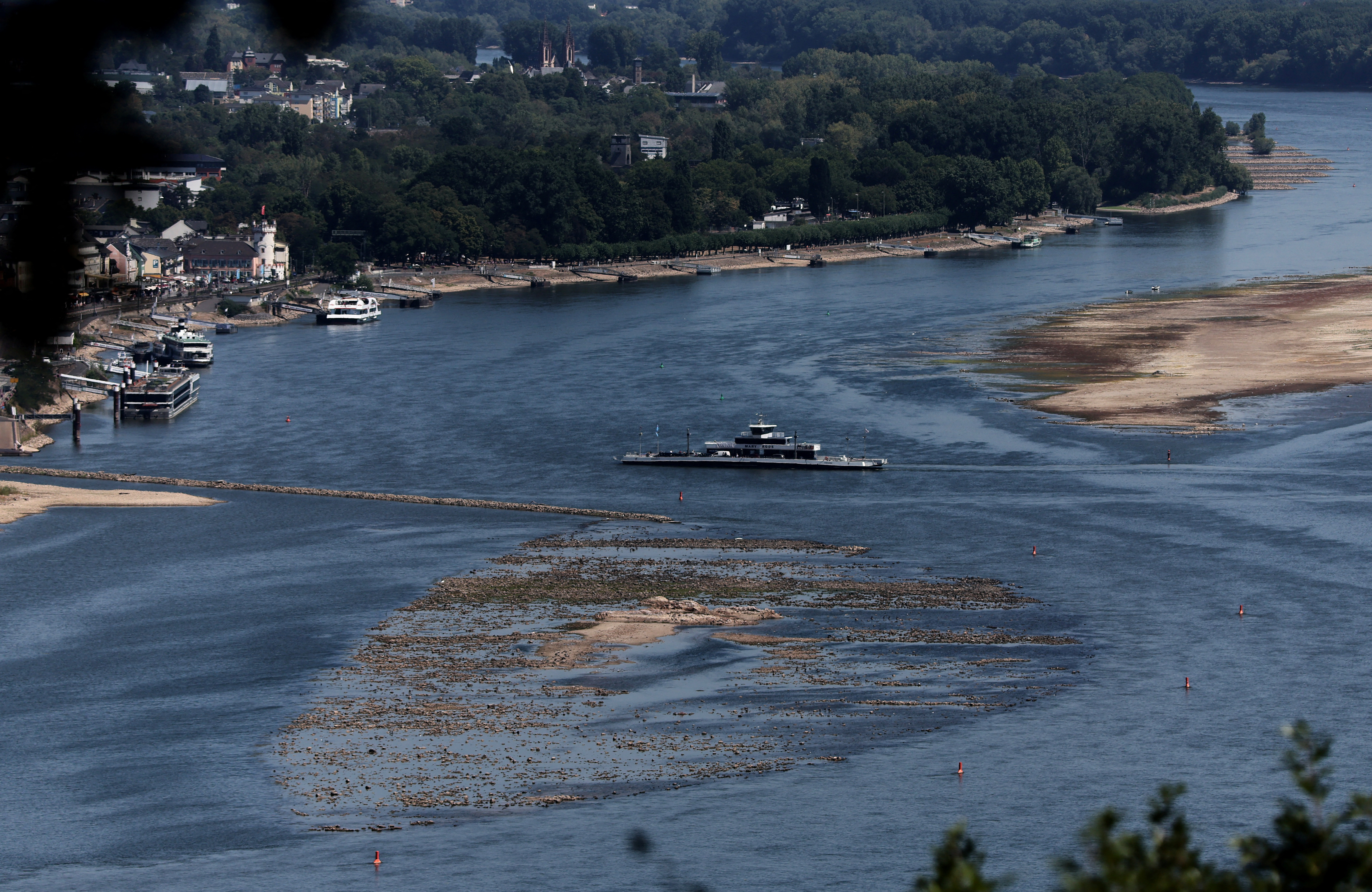 Drought means low water levels in Rhine and a headache for international shipping