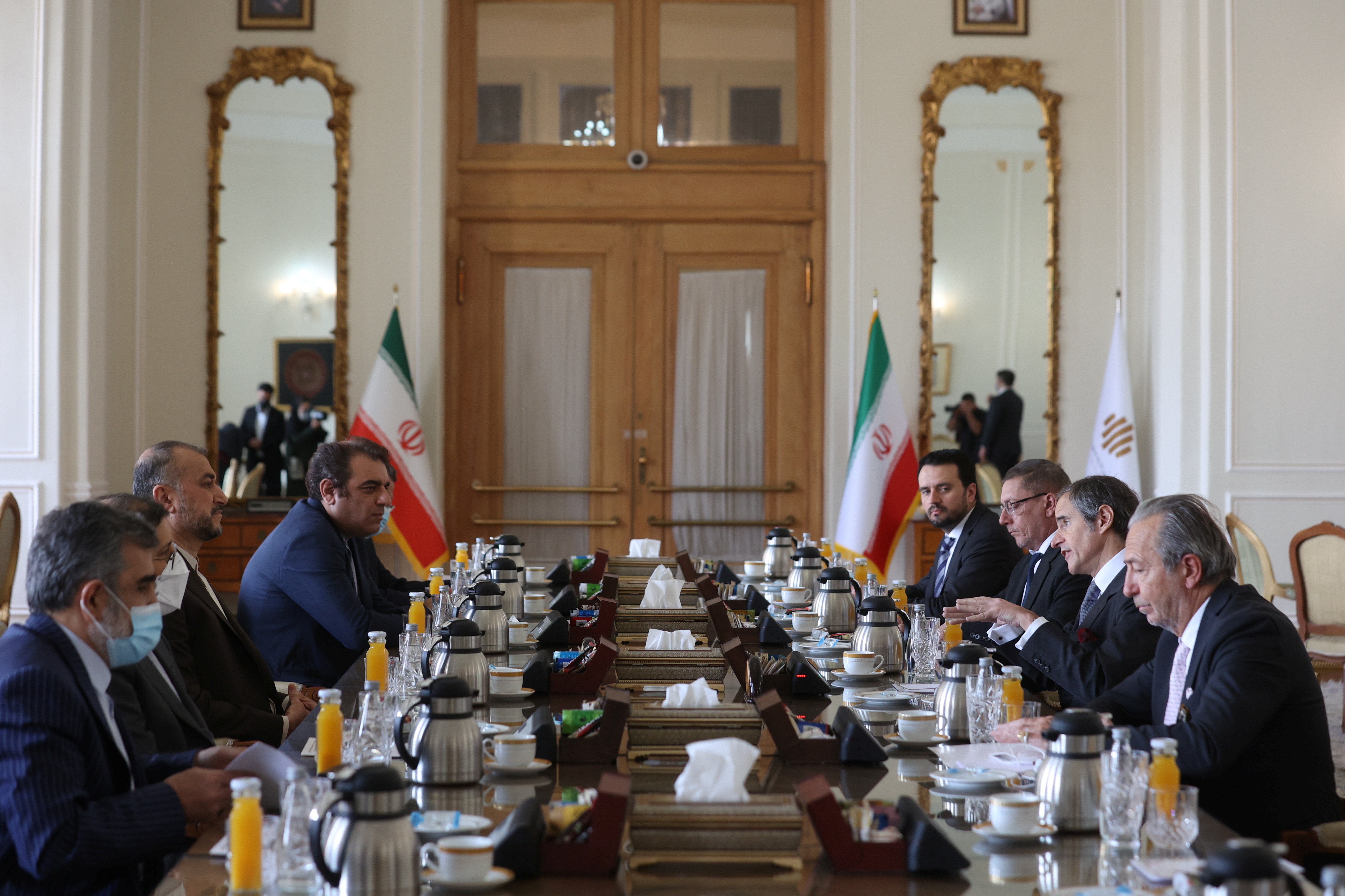 International Atomic Energy Agency (IAEA) Director General Rafael Mariano Grossi meets with Iran's Foreign Minister Hossein Amir-Abdollahian in Tehran