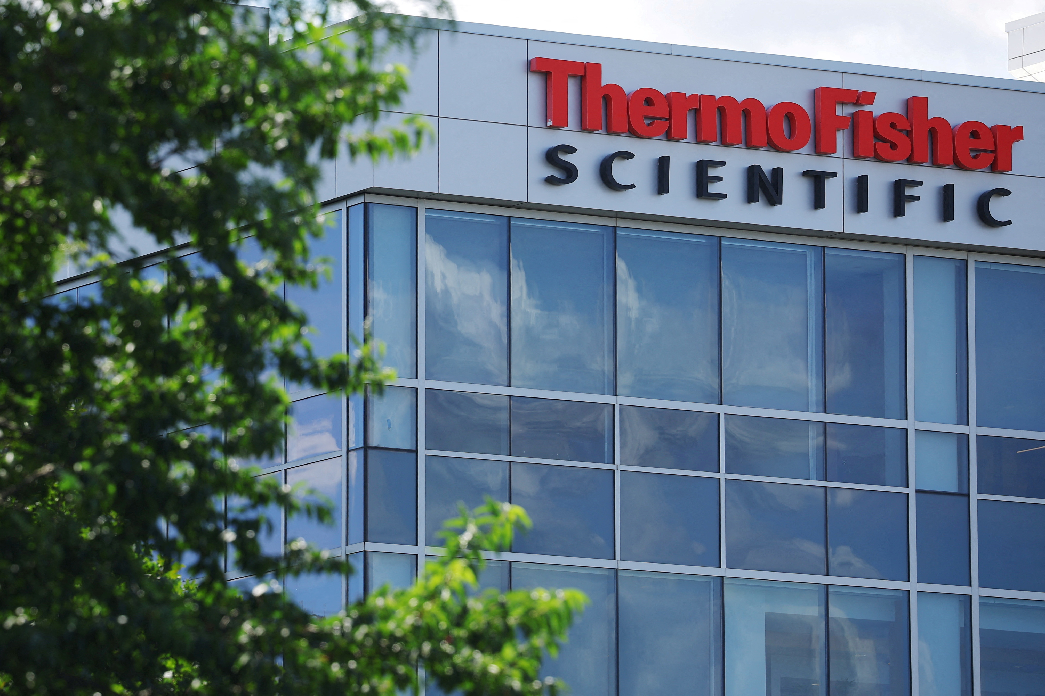 The offices of Thermo Fisher Scientific stand in Waltham