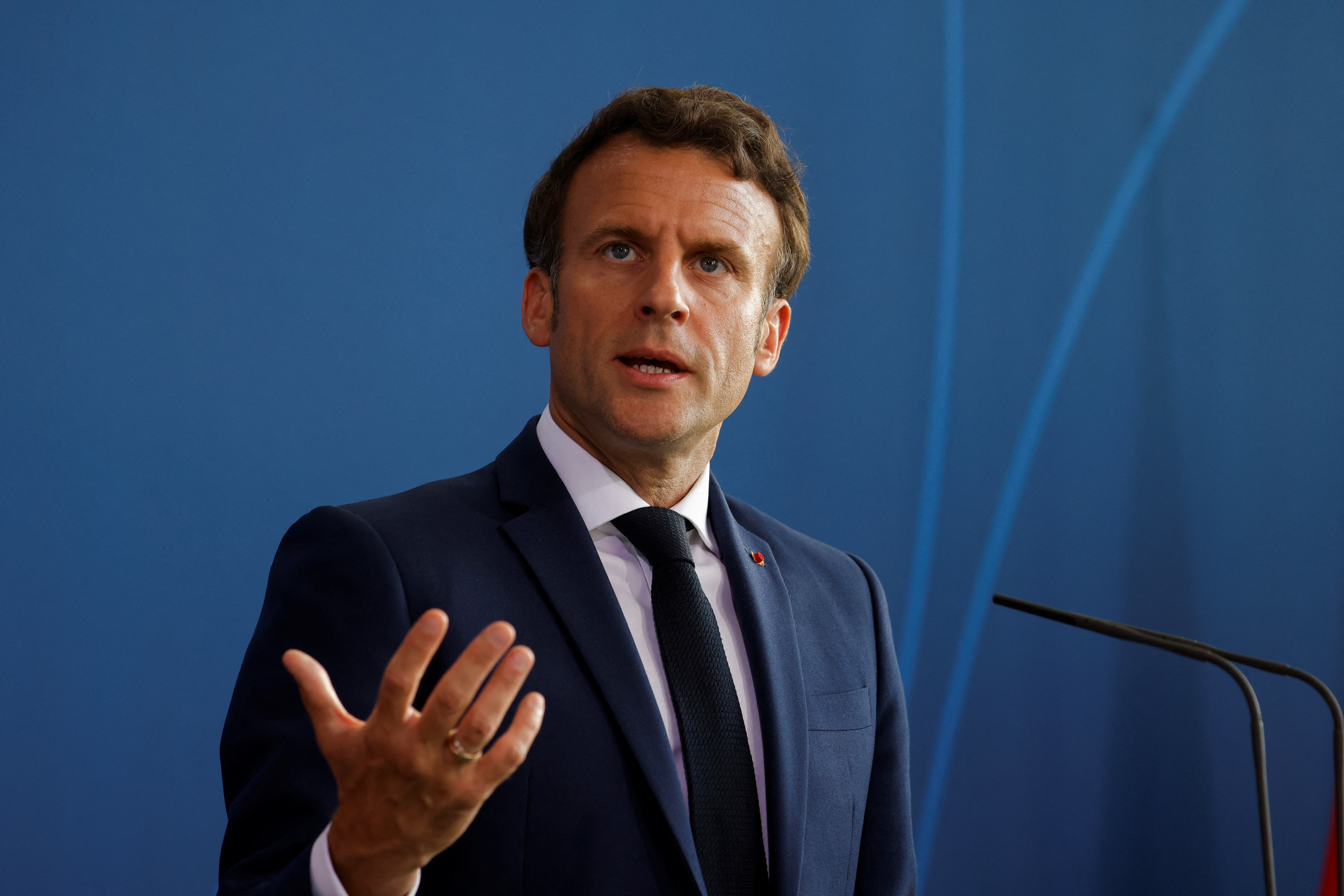 France's President Macron meets Germany's Chancellor Scholz, in Berlin