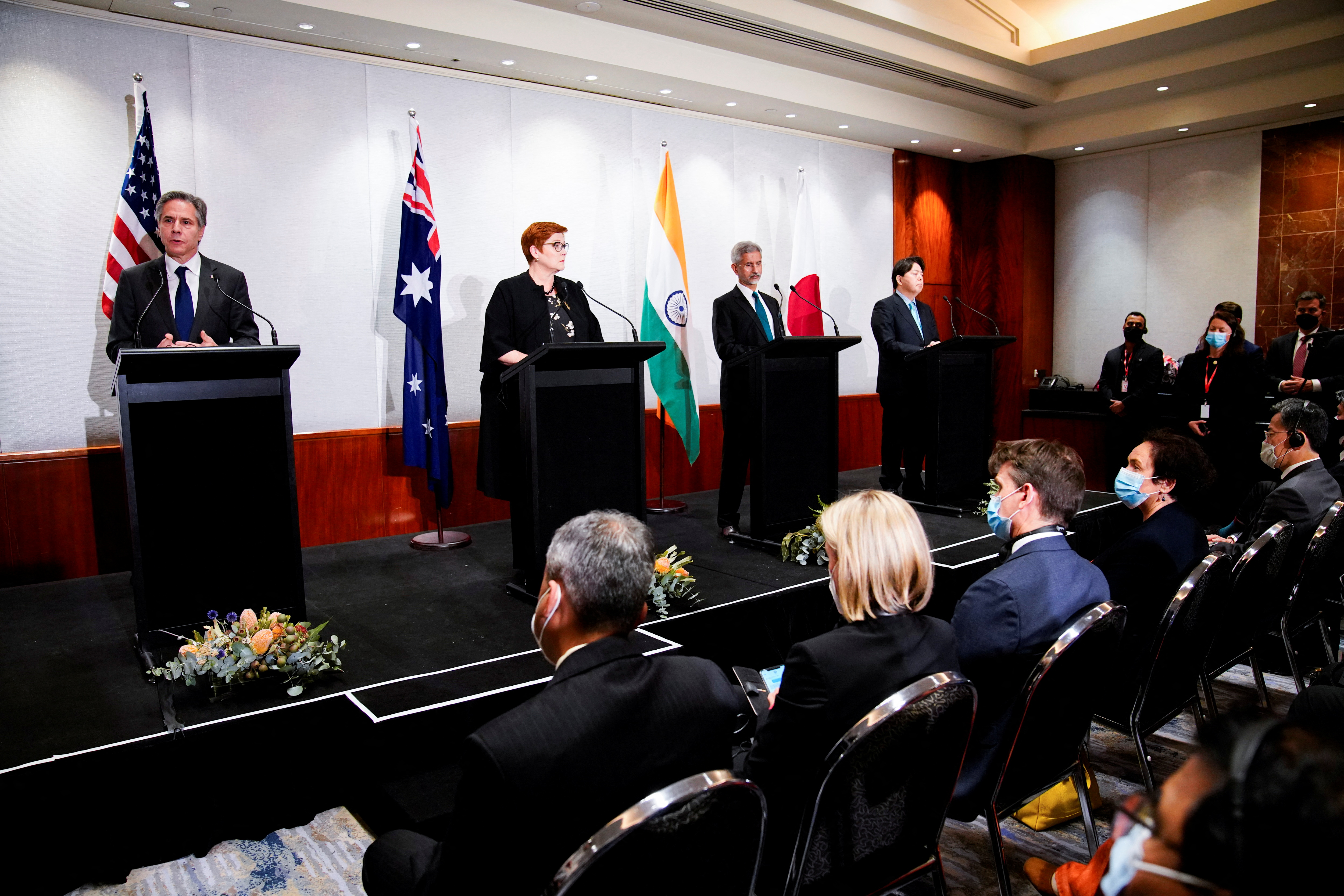 A meeting of the Quadrilateral Security Dialogue (Quad) foreign ministers in Melbourne