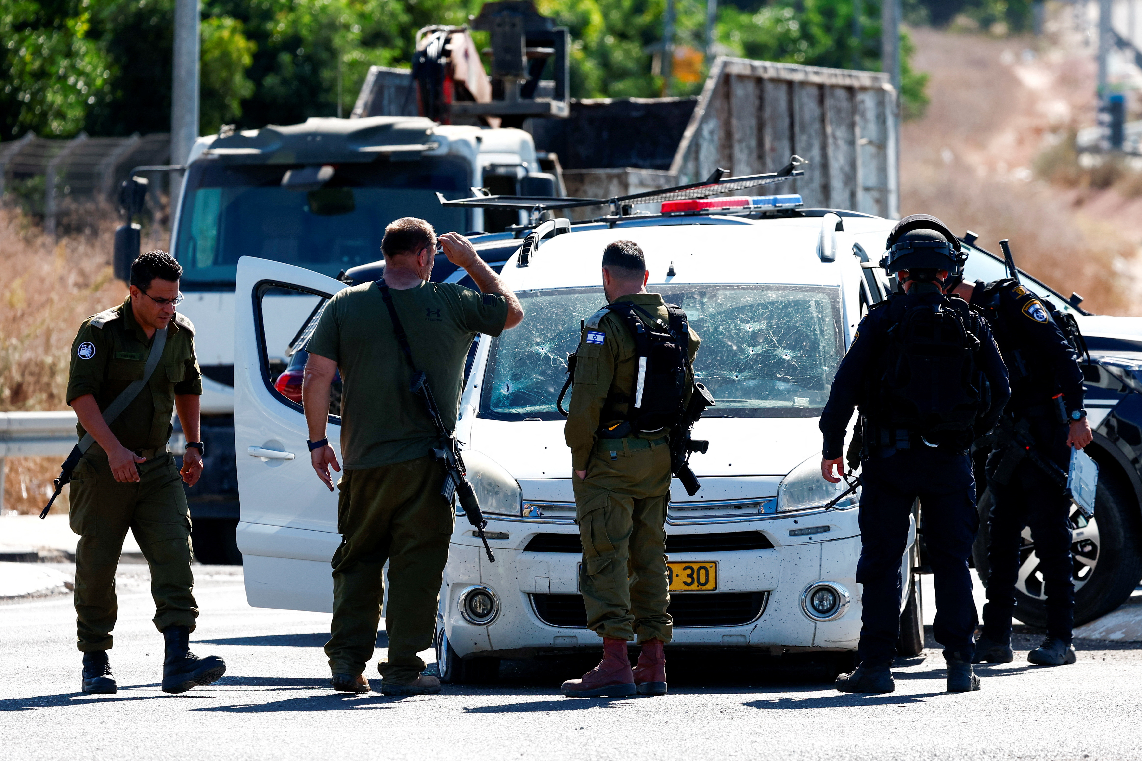 Aftermatch of a projectile impact in Nahariya