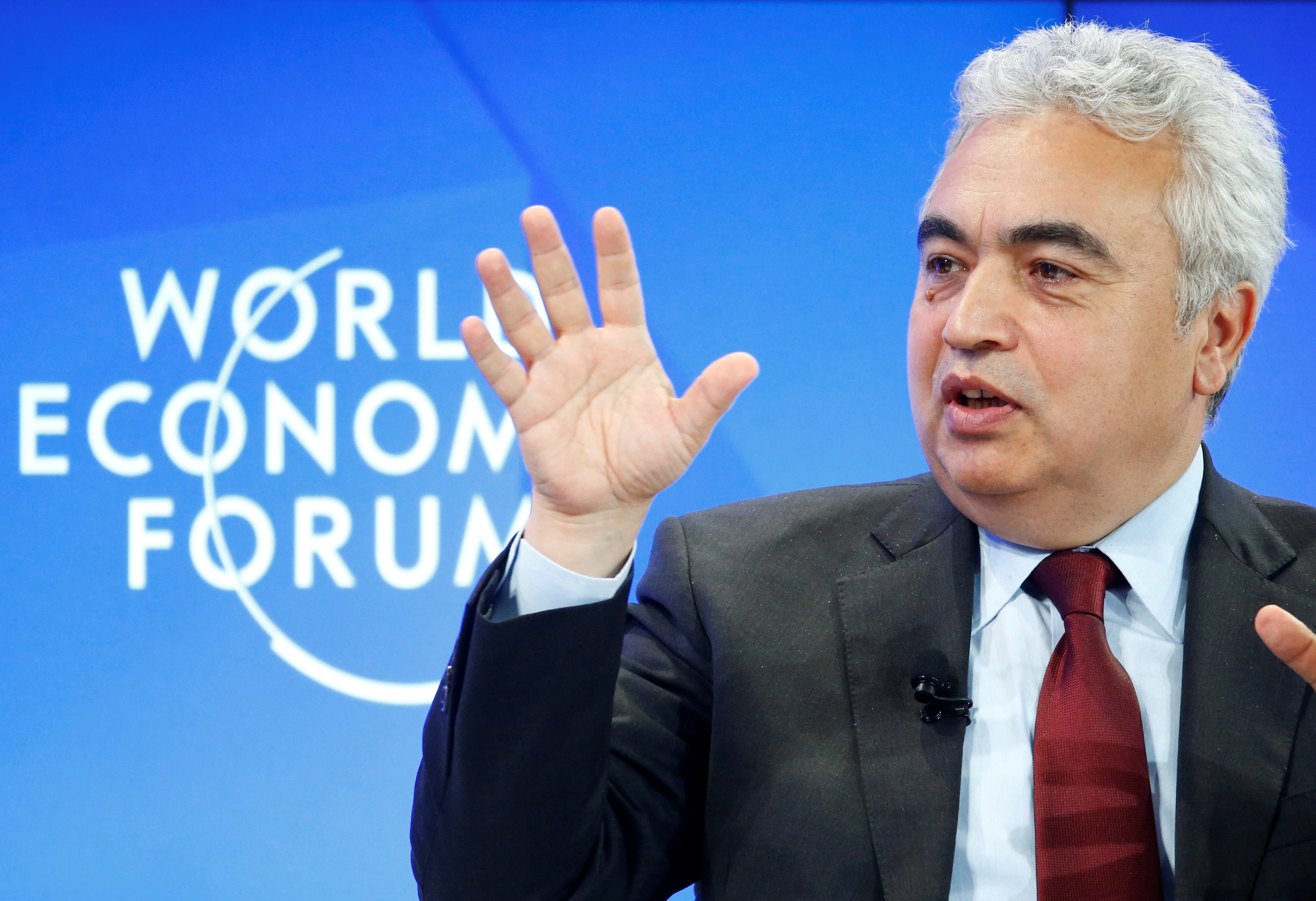 The International Energy Agency's Fatih Birol attends the WEF annual meeting in Davos