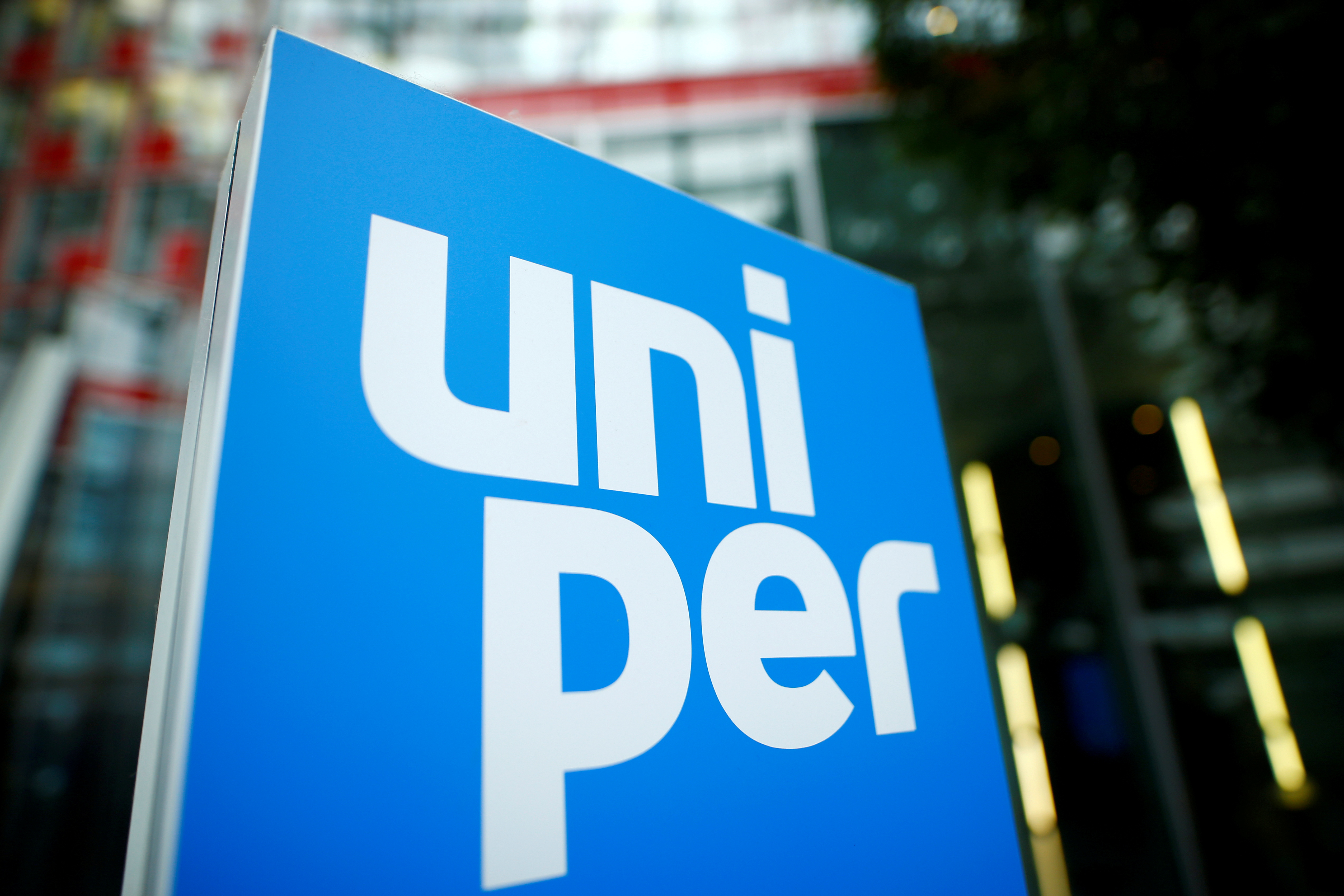 The logo of German energy utility company Uniper SE is pictured in the company's headquarters in Duesseldorf, Germany, March 10, 2020. REUTERS/Thilo Schmuelgen