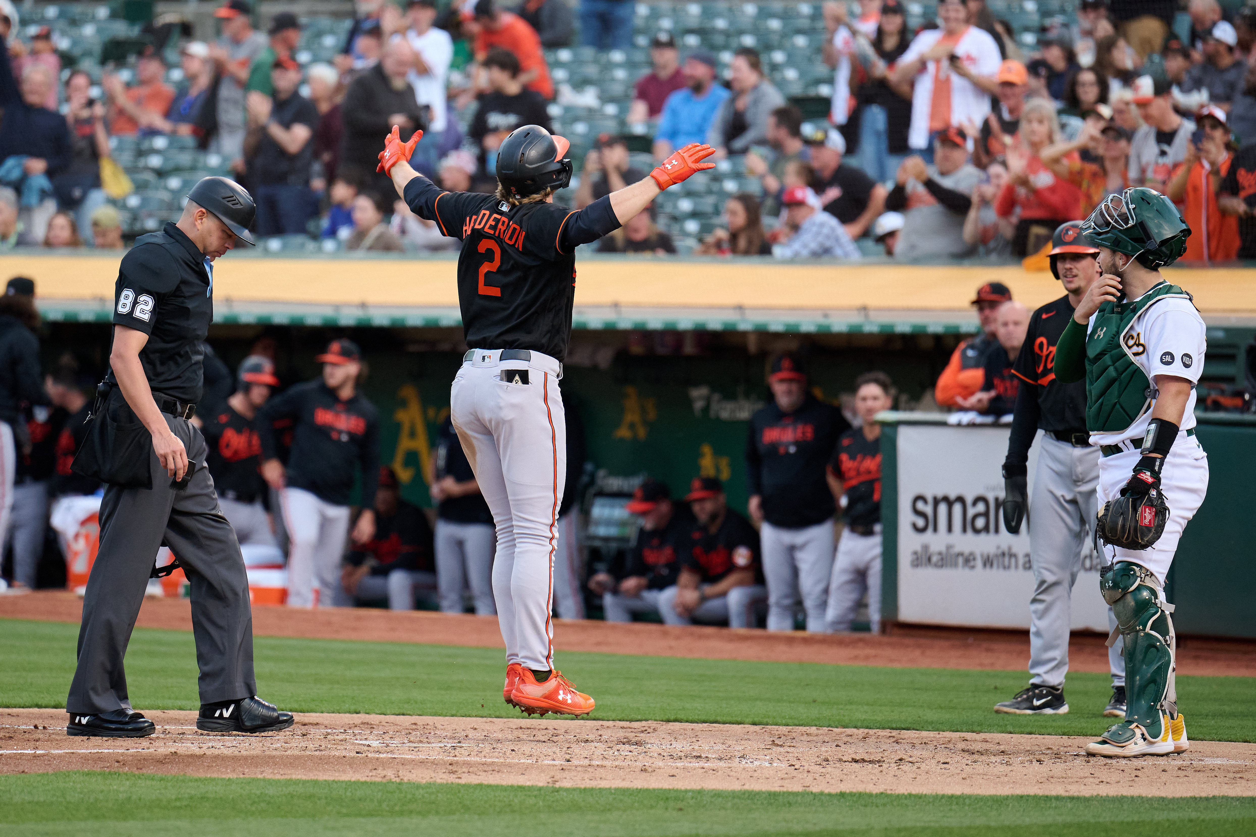 Orioles score early and often as they defeat Athletics