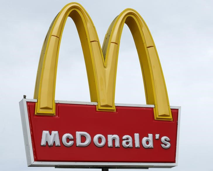 A McDonald's sign is shown outside one of their restaurants in Encinitas