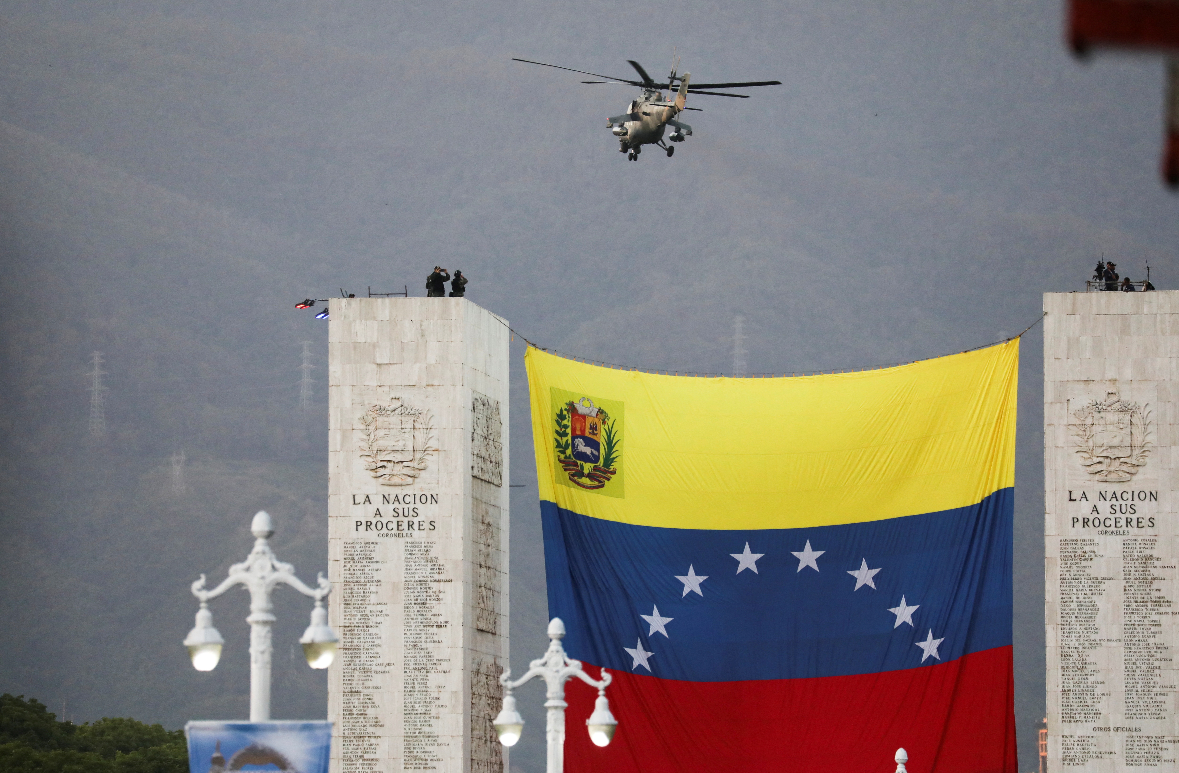 Parade to celebrate the 210th anniversary of Venezuela's independence, in Caracas