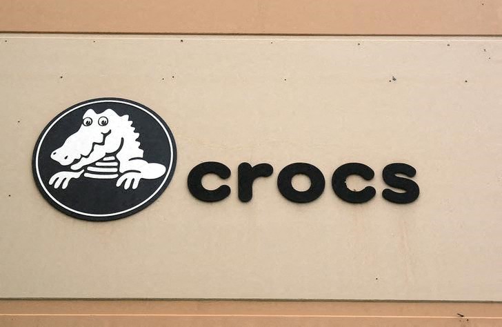 The sign outside the corporate headquarters of Crocs in Niwot