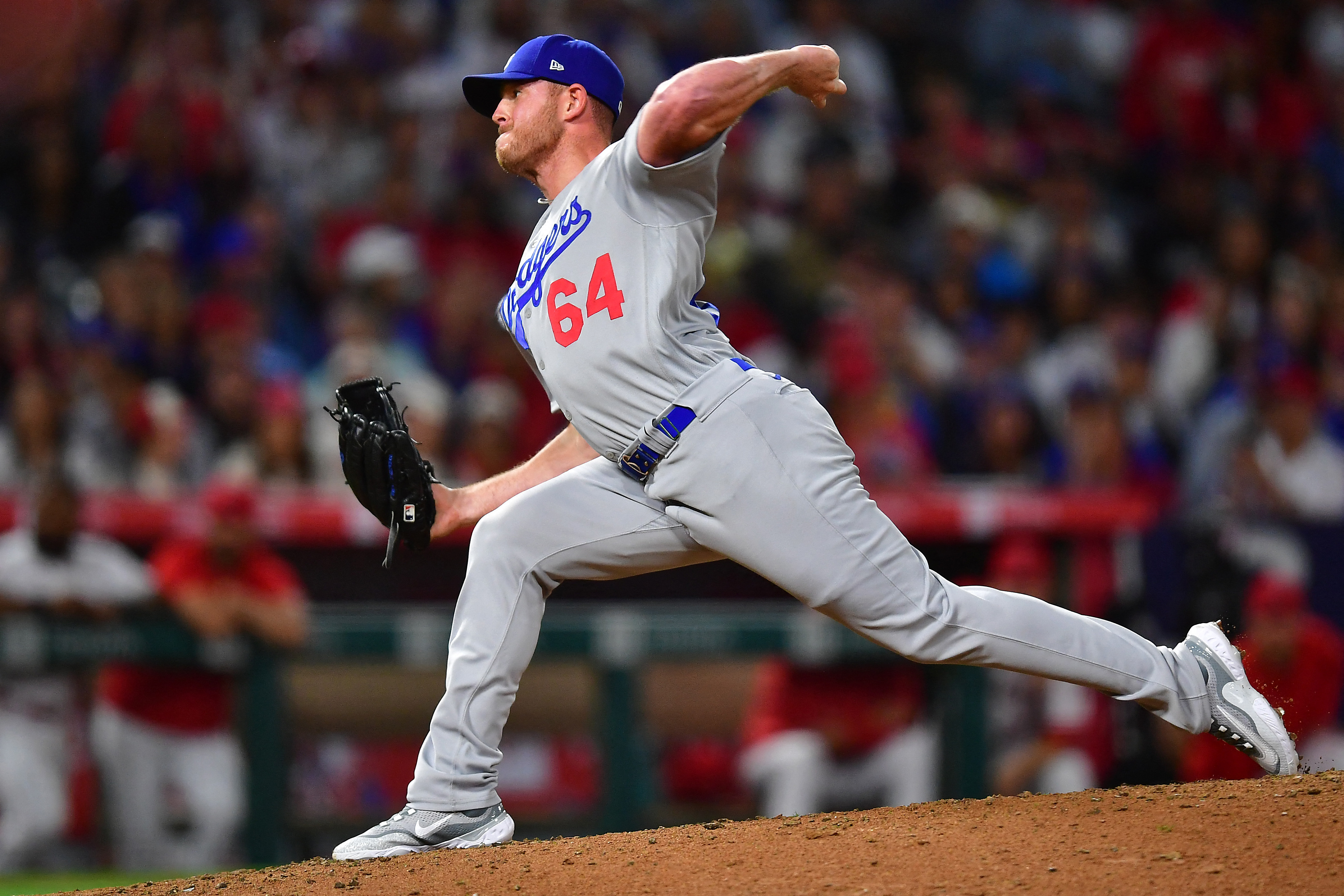 Clayton Kershaw Los Angeles Dodgers Unsigned Pitching vs. Brewers Photograph