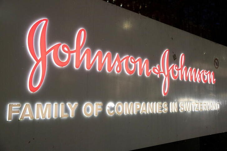 The logo of Johnson & Johnson is seen in Zug