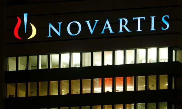 The logo of Swiss drugmaker Novartis AG is seen at its headquarters in Basel