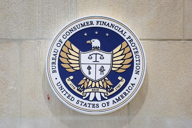 The seal of the Consumer Financial Protection Bureau (CFPB) is seen at their headquarters in Washington, D.C.