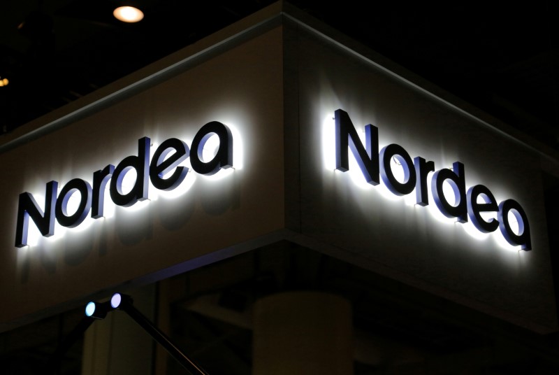 The Nordea Bank AB logo is seen at the SIBOS banking and financial conference in Toronto, Ontario, Canada October 19, 2017.  REUTERS/Chris Helgren/File Photo
