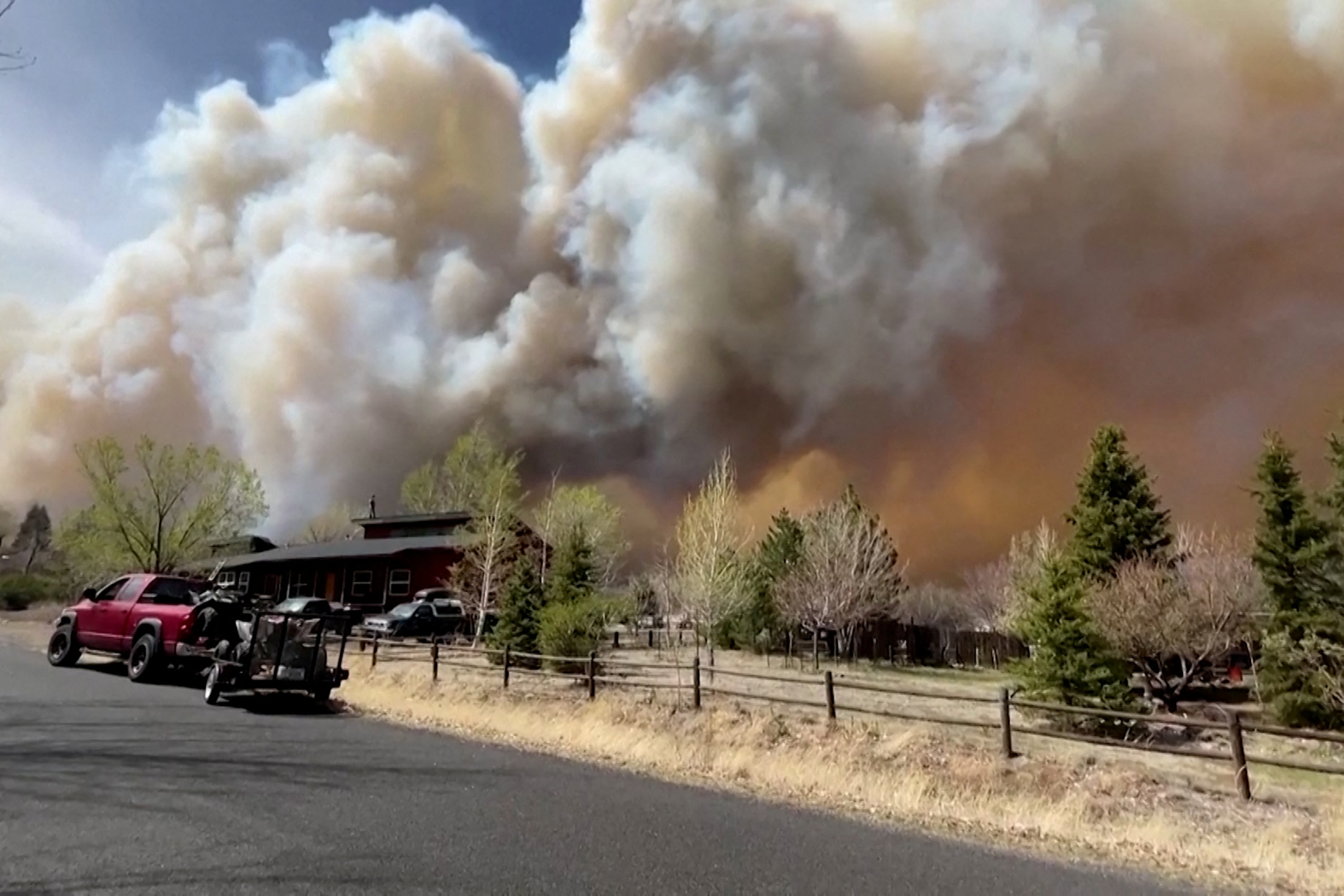 Smoke drifts from the Tunnel Fire north of Flagstaff