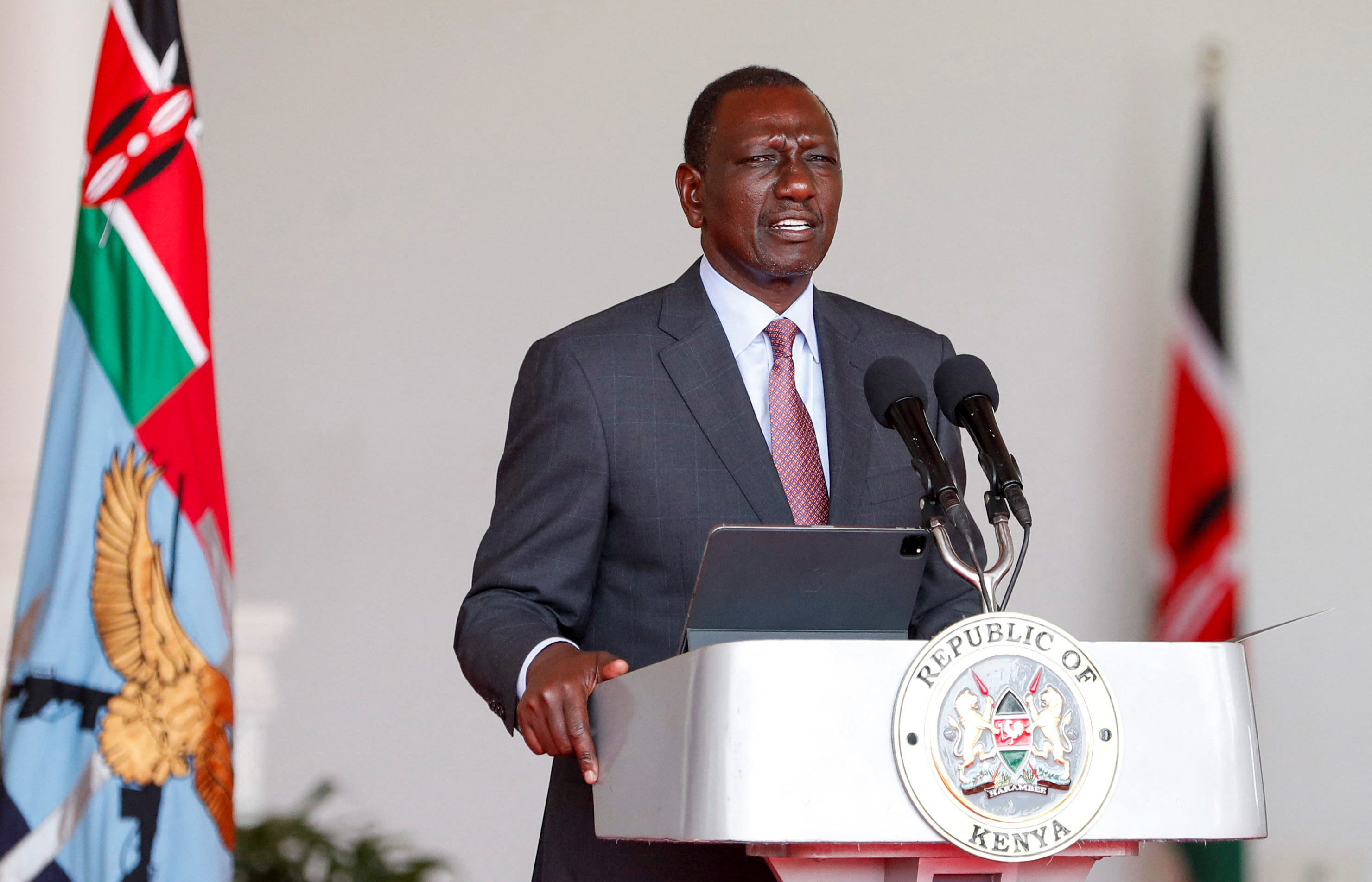 Kenya's President William Ruto announces the nominees to the Cabinet Secretaries at State House in Nairobi