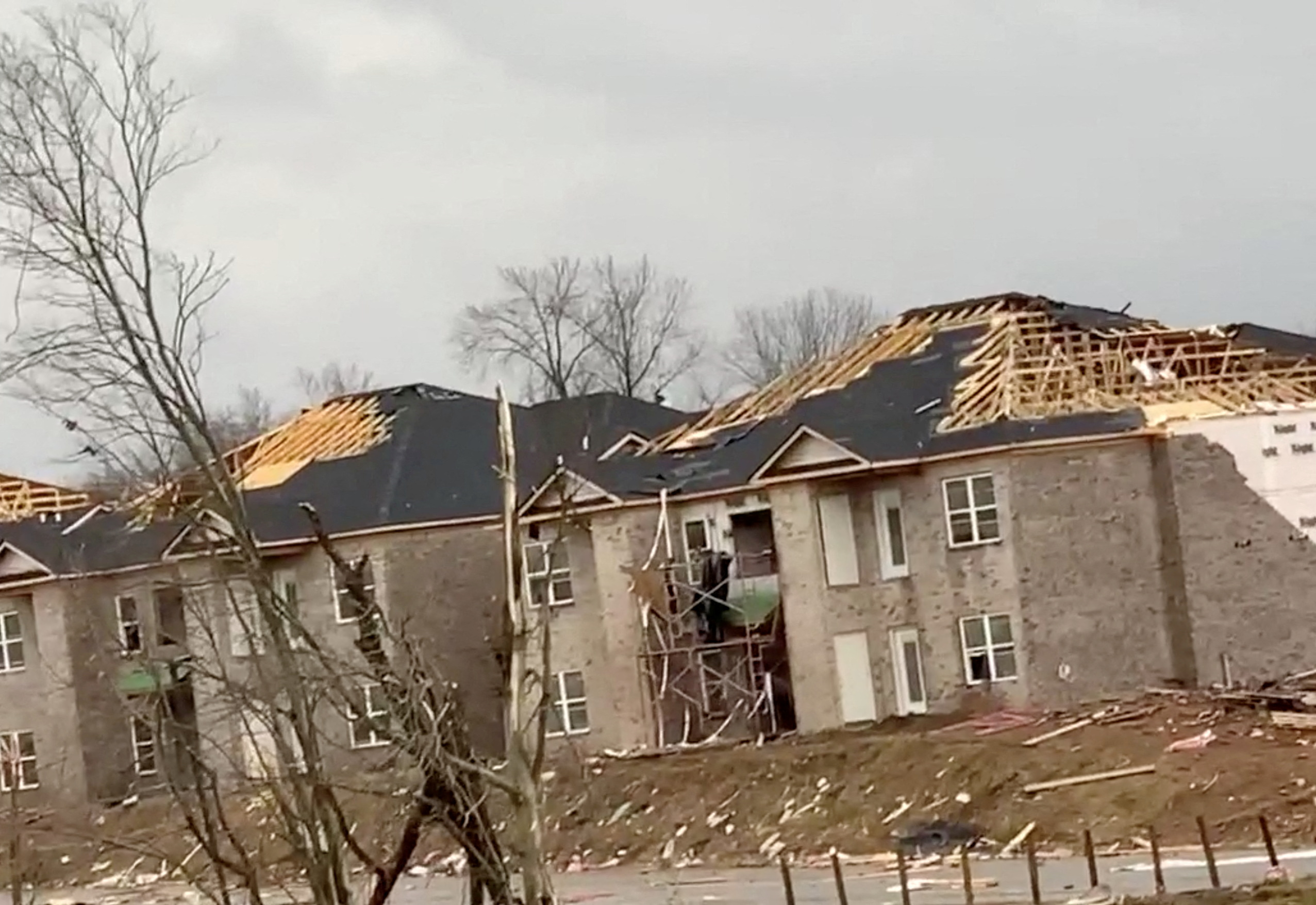 Tornado damage in Bowling Green, Kentucky