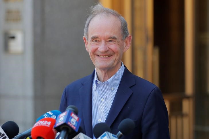 Lawyer David Boies speaks to reporters outside the courthouse after a bail hearing in U.S. financier Jeffrey Epstein's sex trafficking case in New York City