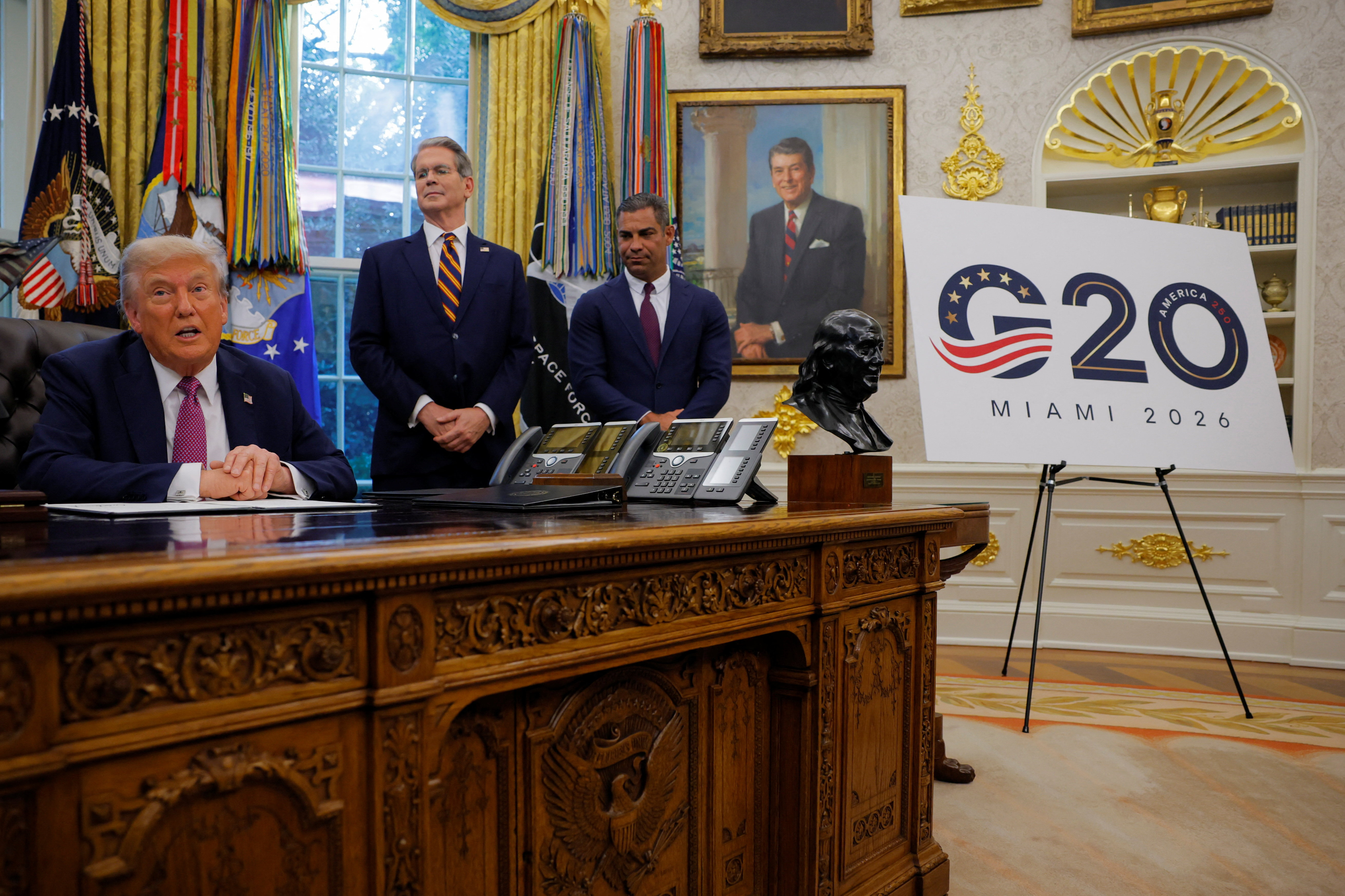 Trump says 2026 G20 summit will be held at his Miami-area golf club |  Reuters