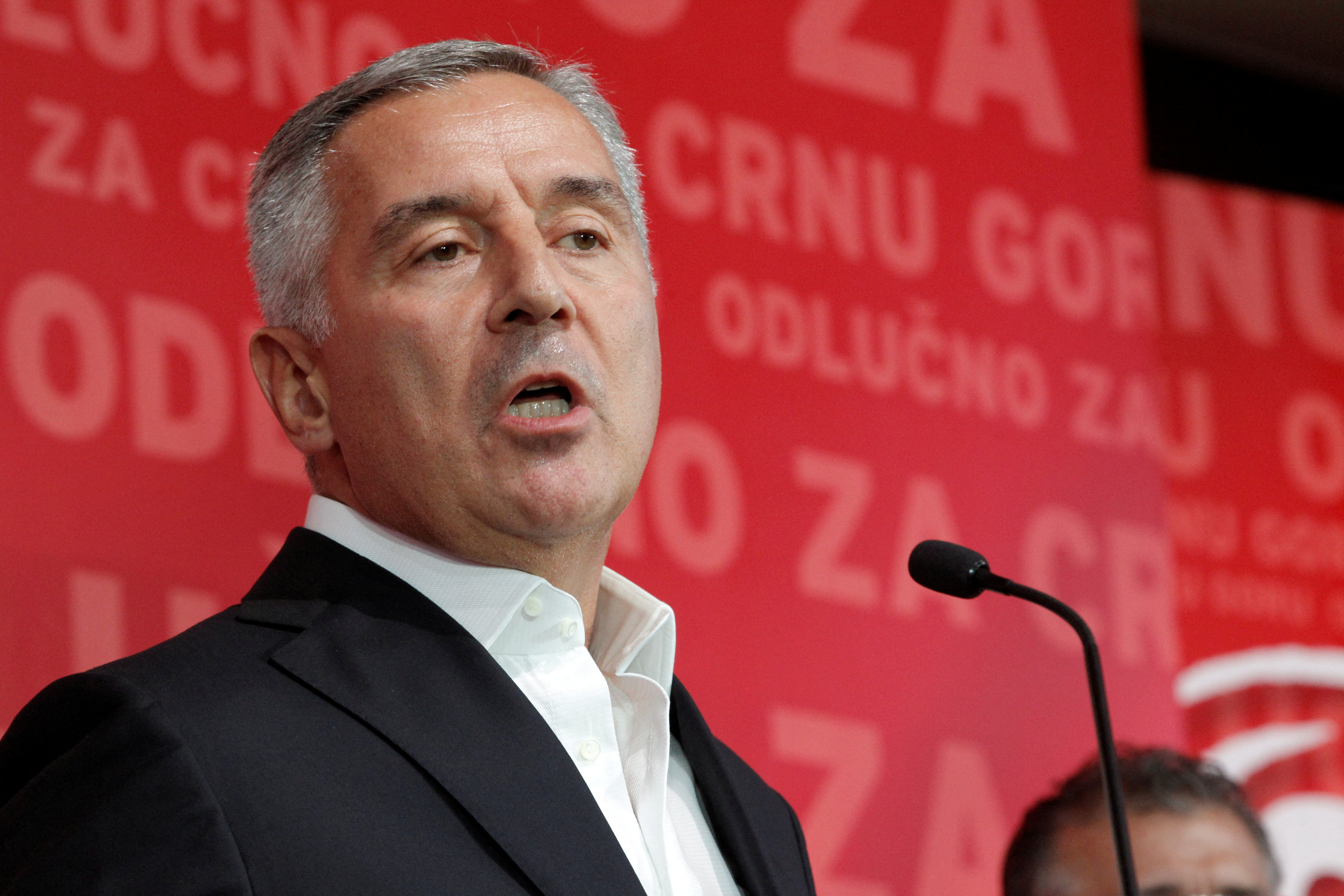 Montenegro's Djukanovic speaks in Podgorica