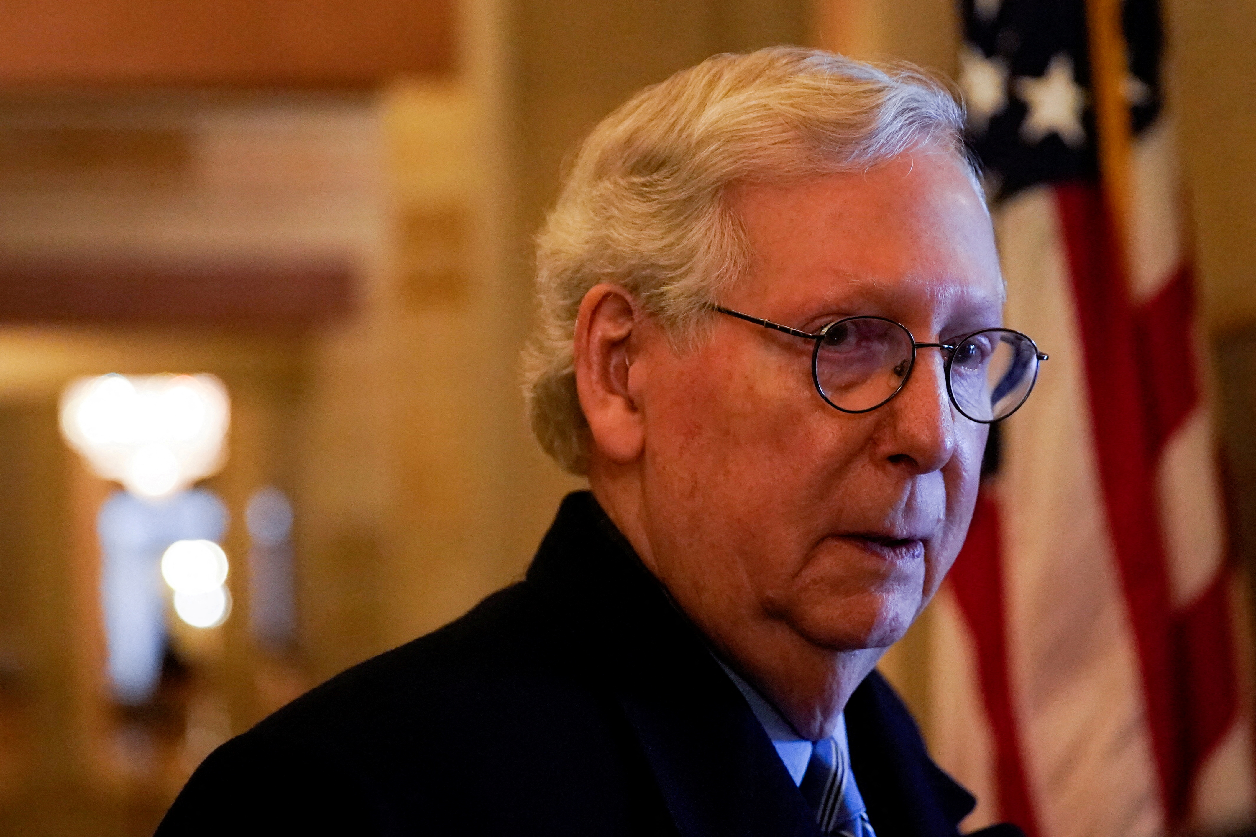 U.S. Senate Minority Leader Mitch McConnell (R-KY) arrives at the U.S. Capitol in Washington
