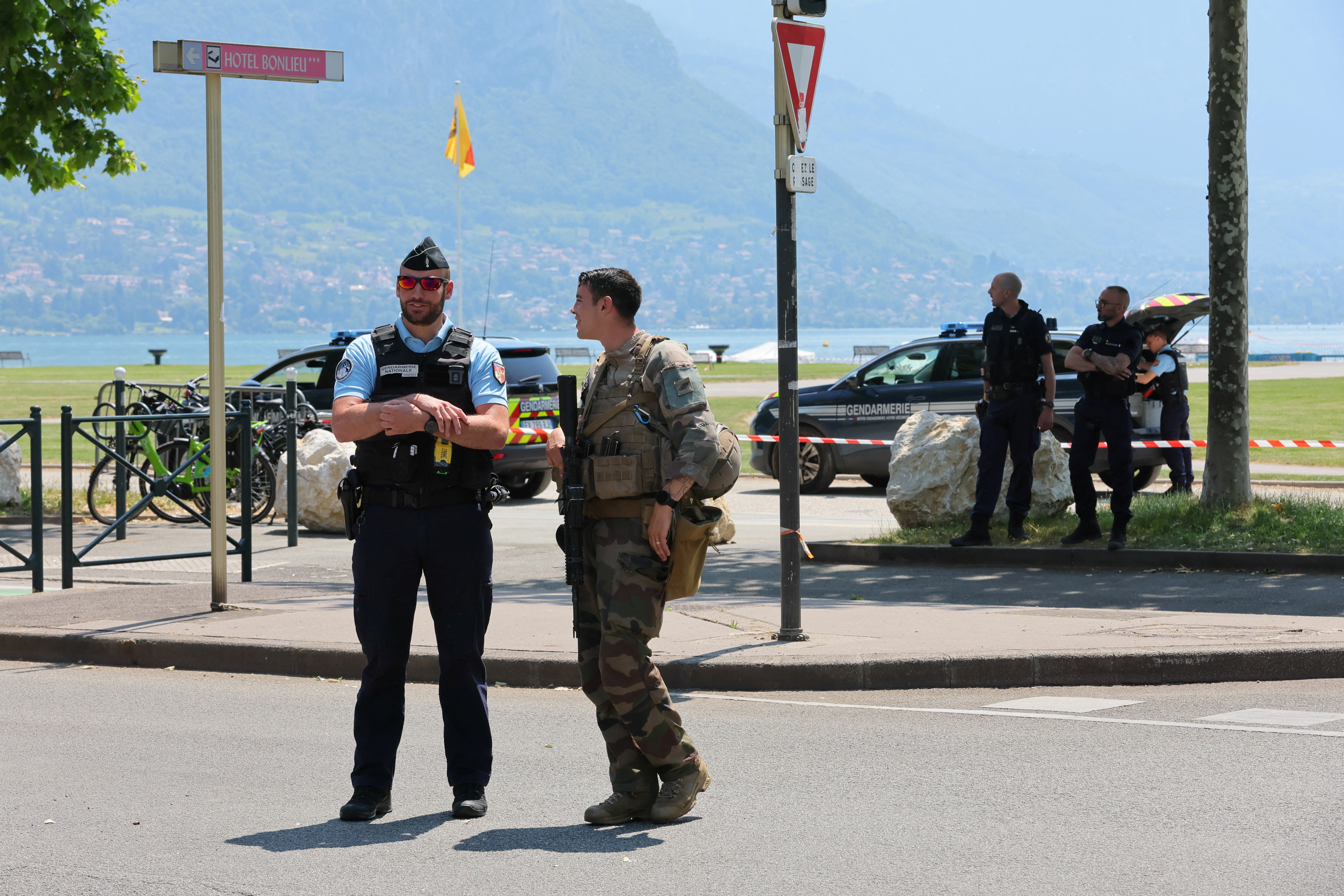 Children injured in knife attack in French alpine town