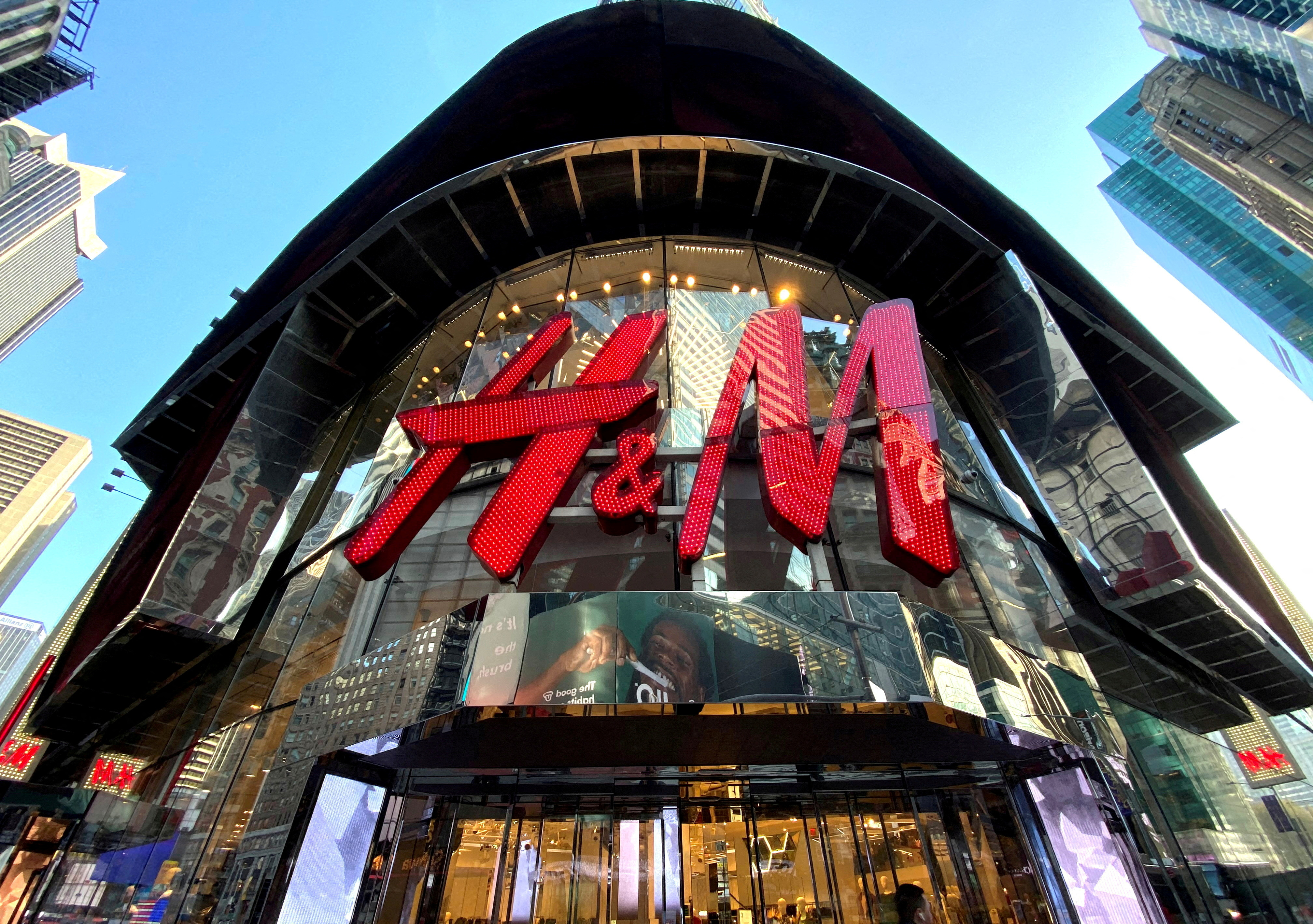 The H&M clothing store n Times Square in Manhattan, New York