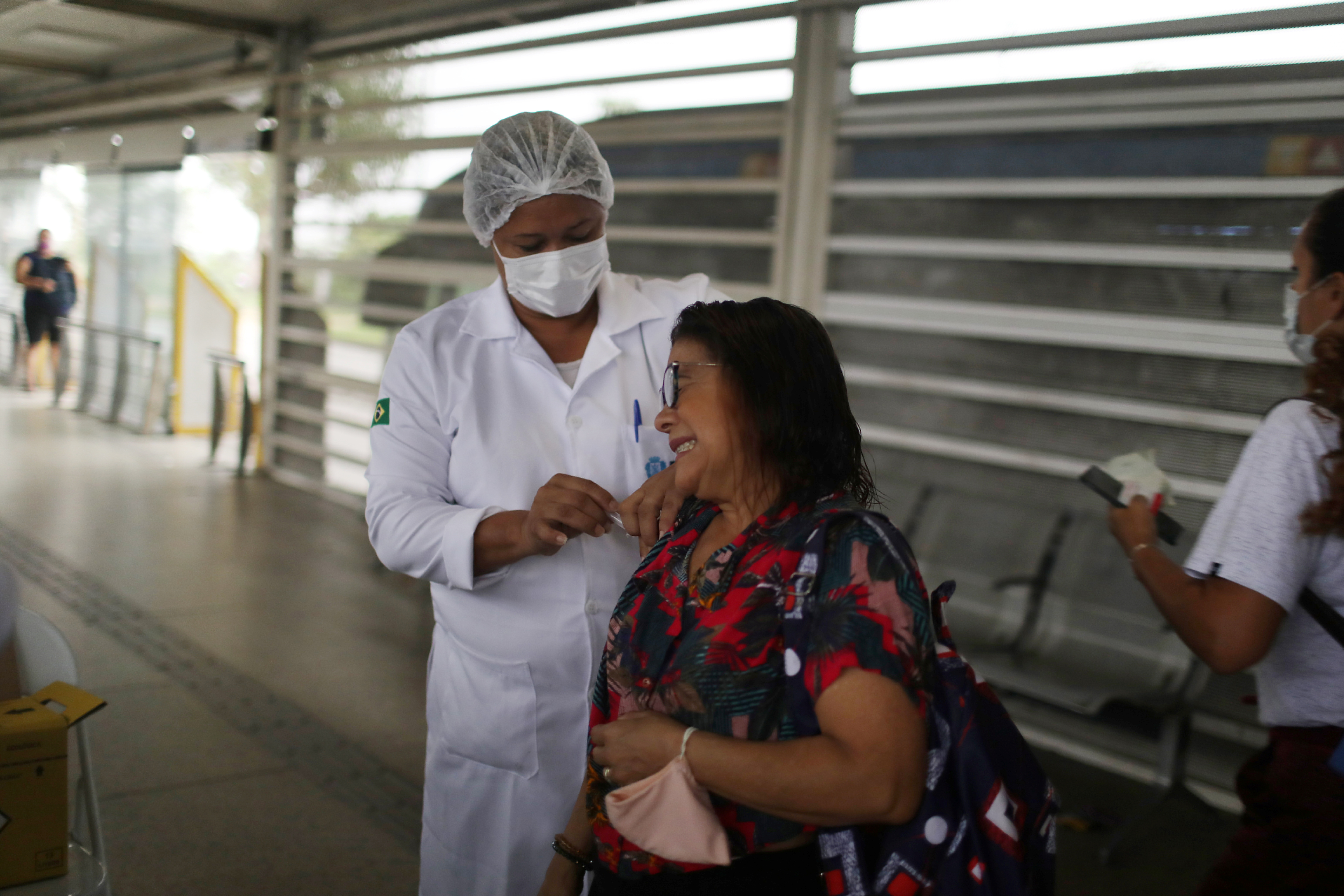 Vaccination against the coronavirus disease (COVID-19) at Bus Rapid Transit (BRT) station in Rio de Janeiro