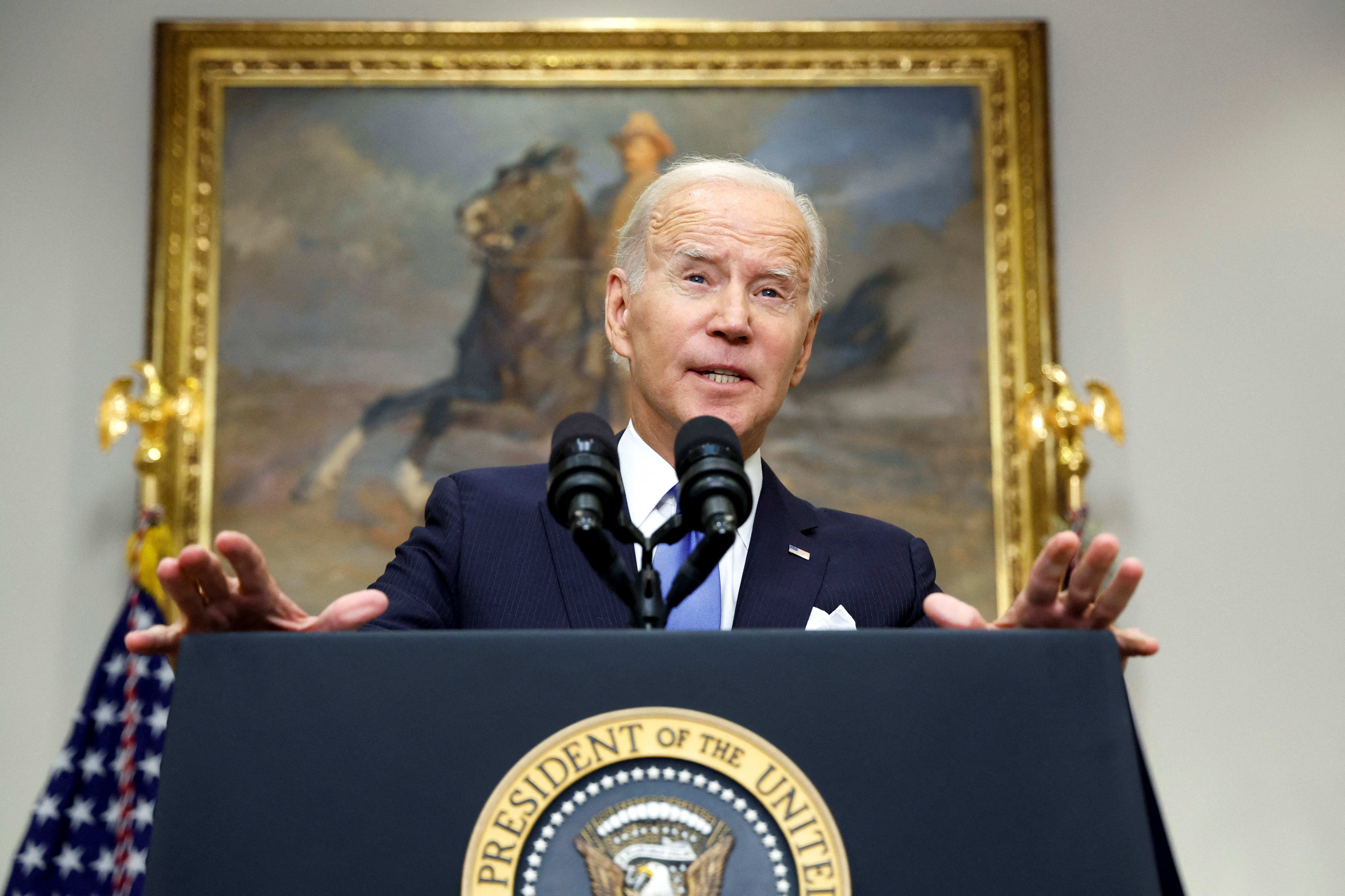 U.S. President Biden delivers remarks on the federal response to Hurricane Ian in Washington