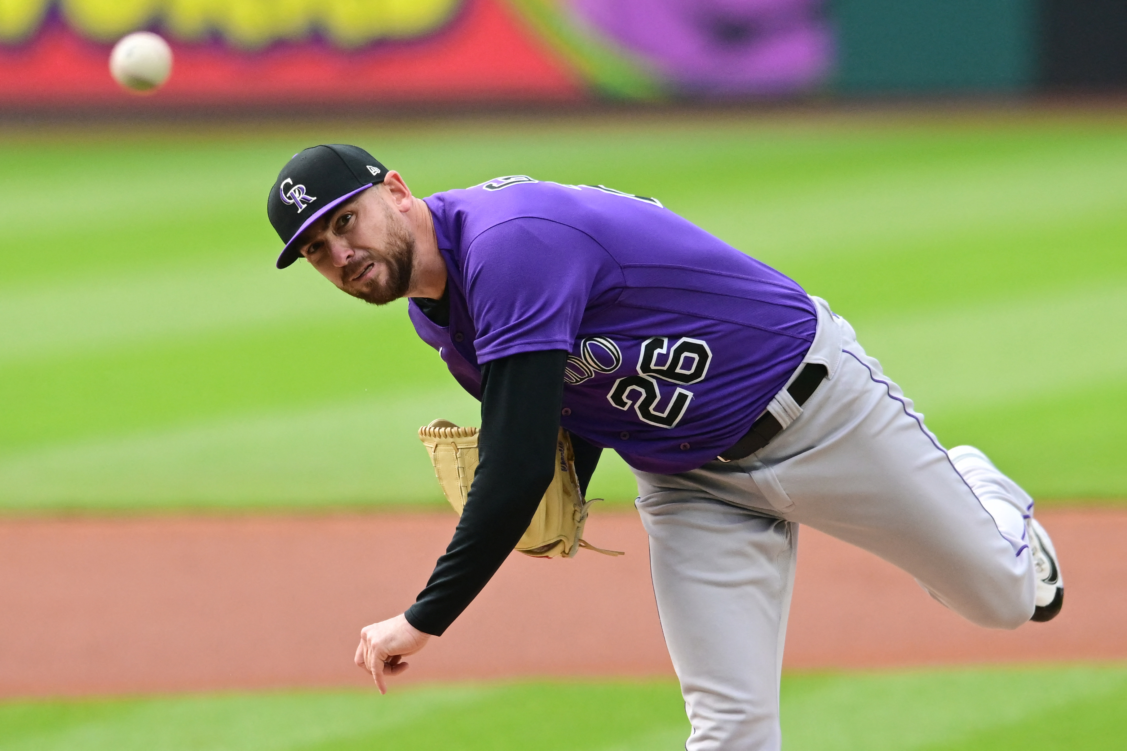 Jurickson Profar of the Colorado Rockies walks off the field