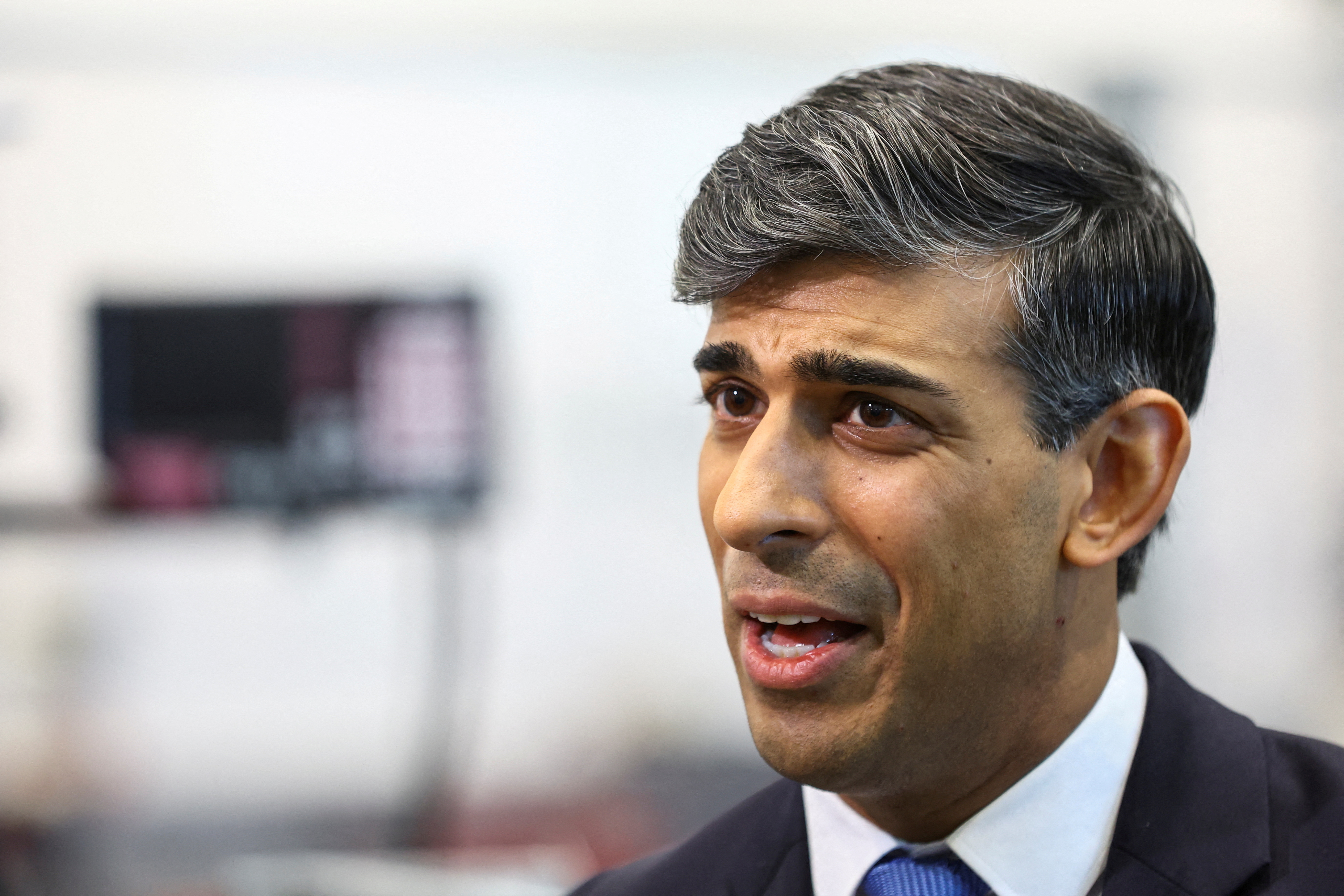 Britain's Prime Minister Rishi Sunak visits the Manufacturing Technology Centre, in Coventry